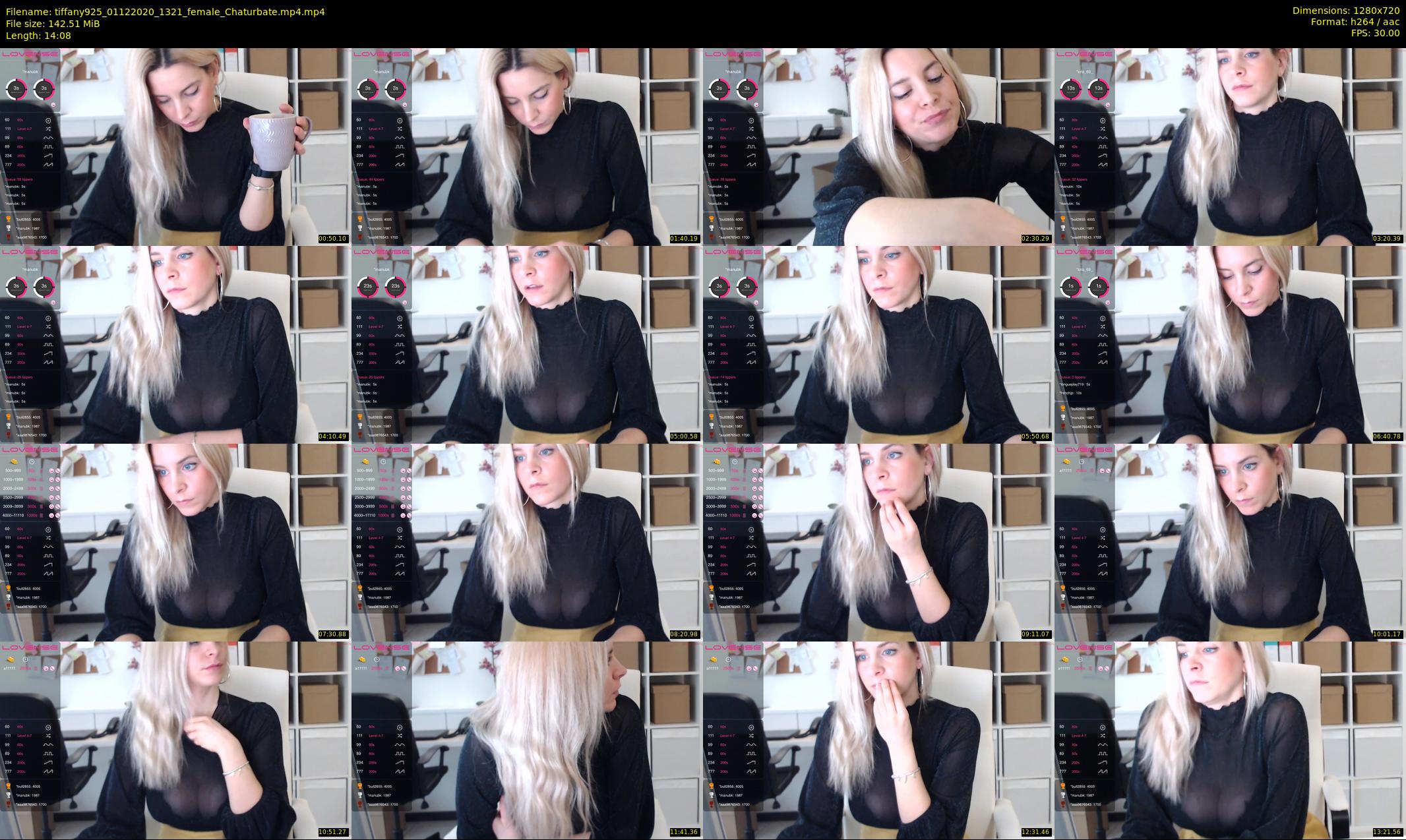 tiffany925 — 15 minute Chaturbate female cam show recording, 720p, Dec 1, 2020
