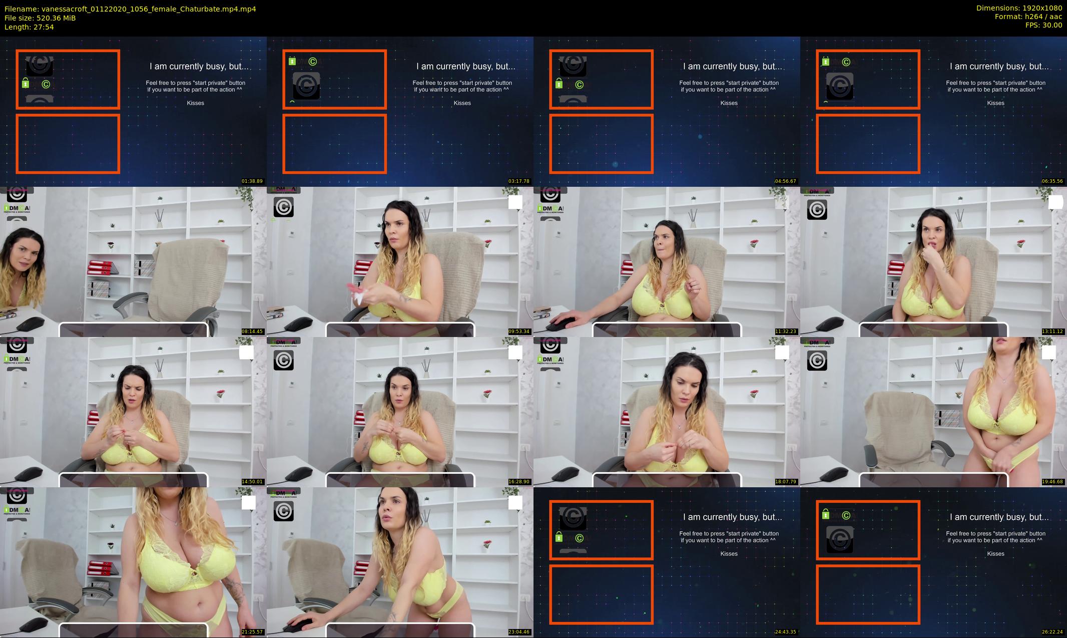 vanessacroft — 28 minute Chaturbate female cam show recording, 1080p, Dec 1, 2020