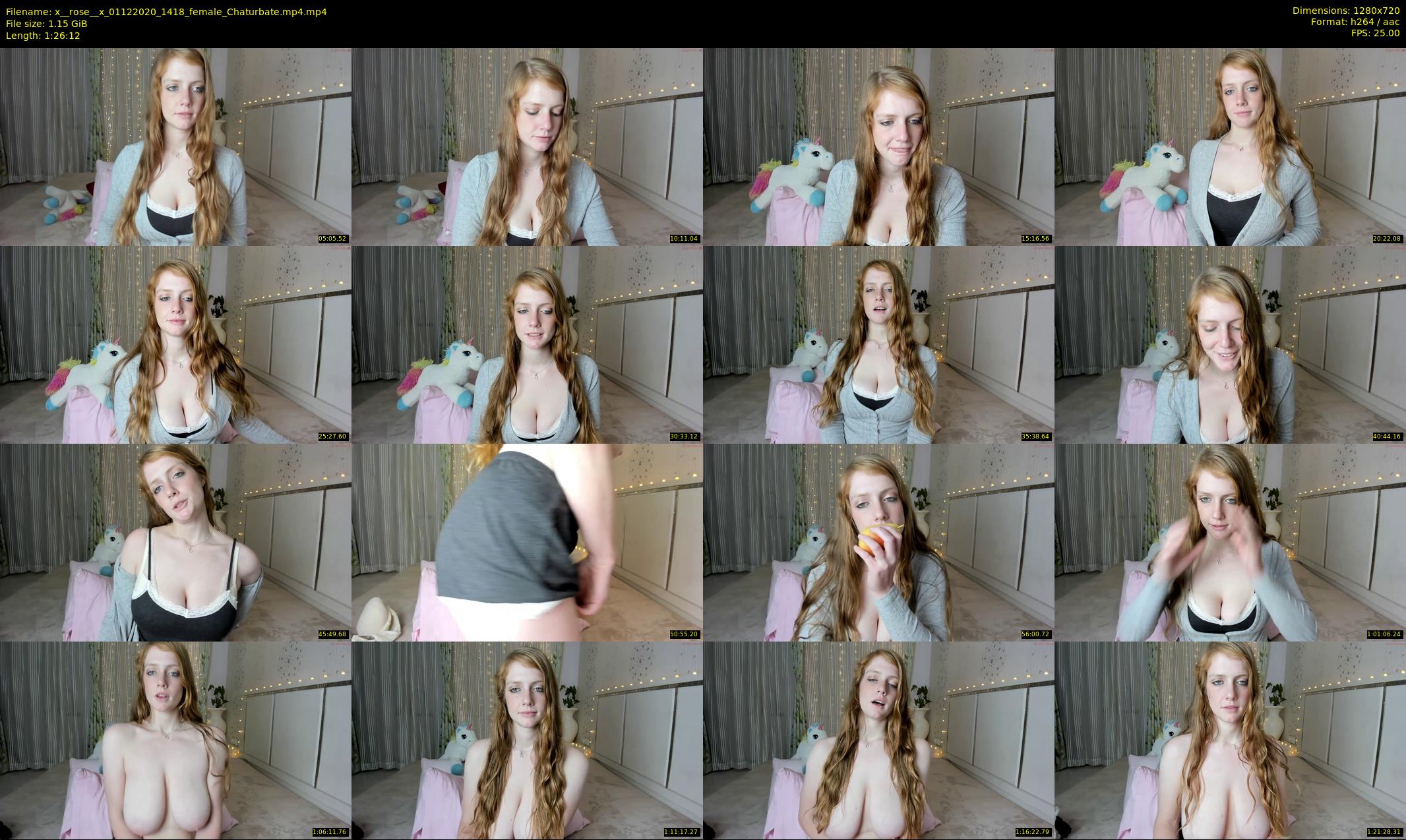 x__rose__x — 87 minute Chaturbate female cam show recording, 720p, Dec 1, 2020