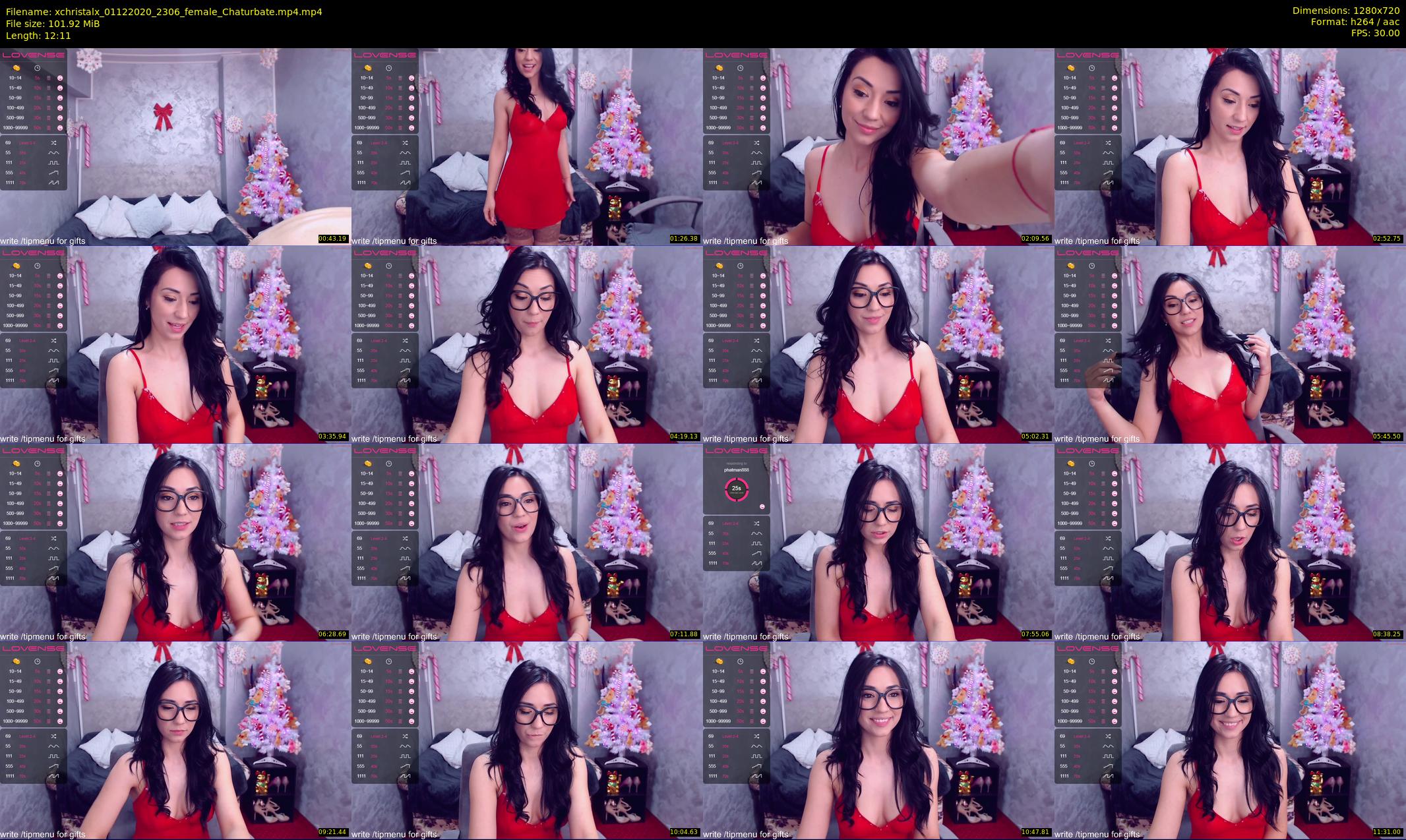 xchristalx — 13 minute Chaturbate female cam show recording, 720p, Dec 1, 2020