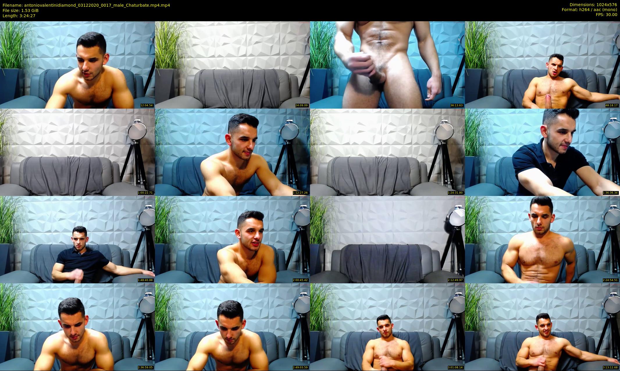 antoniovalentinidiamond — 205 minute Chaturbate male cam show recording, 480p, Dec 3, 2020