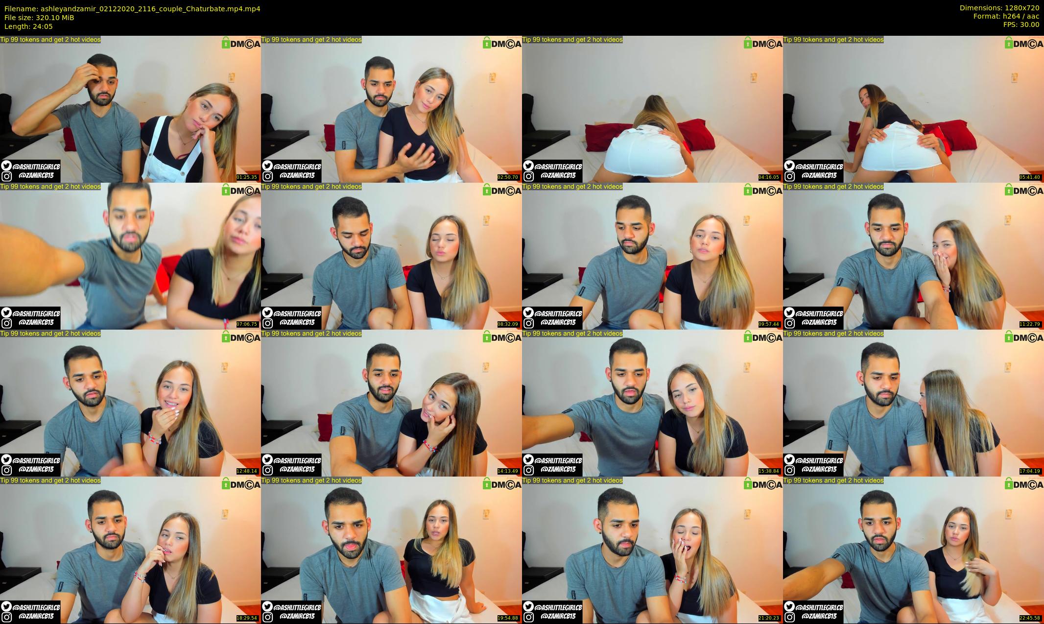 ashleyandzamir — 25 minute Chaturbate couple cam show recording, 720p, Dec 2, 2020