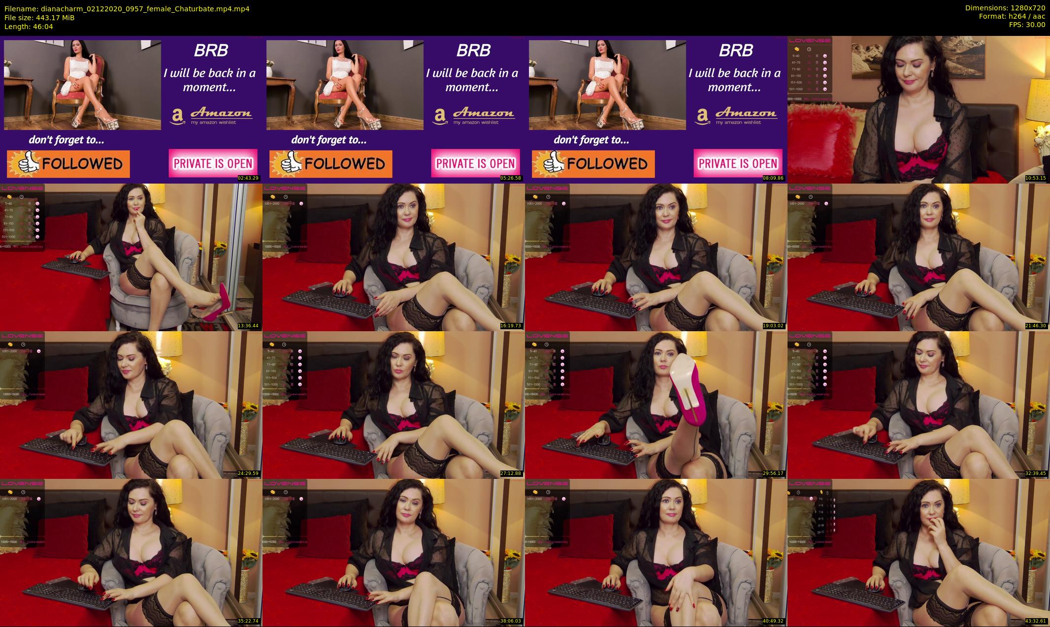 dianacharm — 47 minute Chaturbate female cam show recording, 720p, Dec 2, 2020
