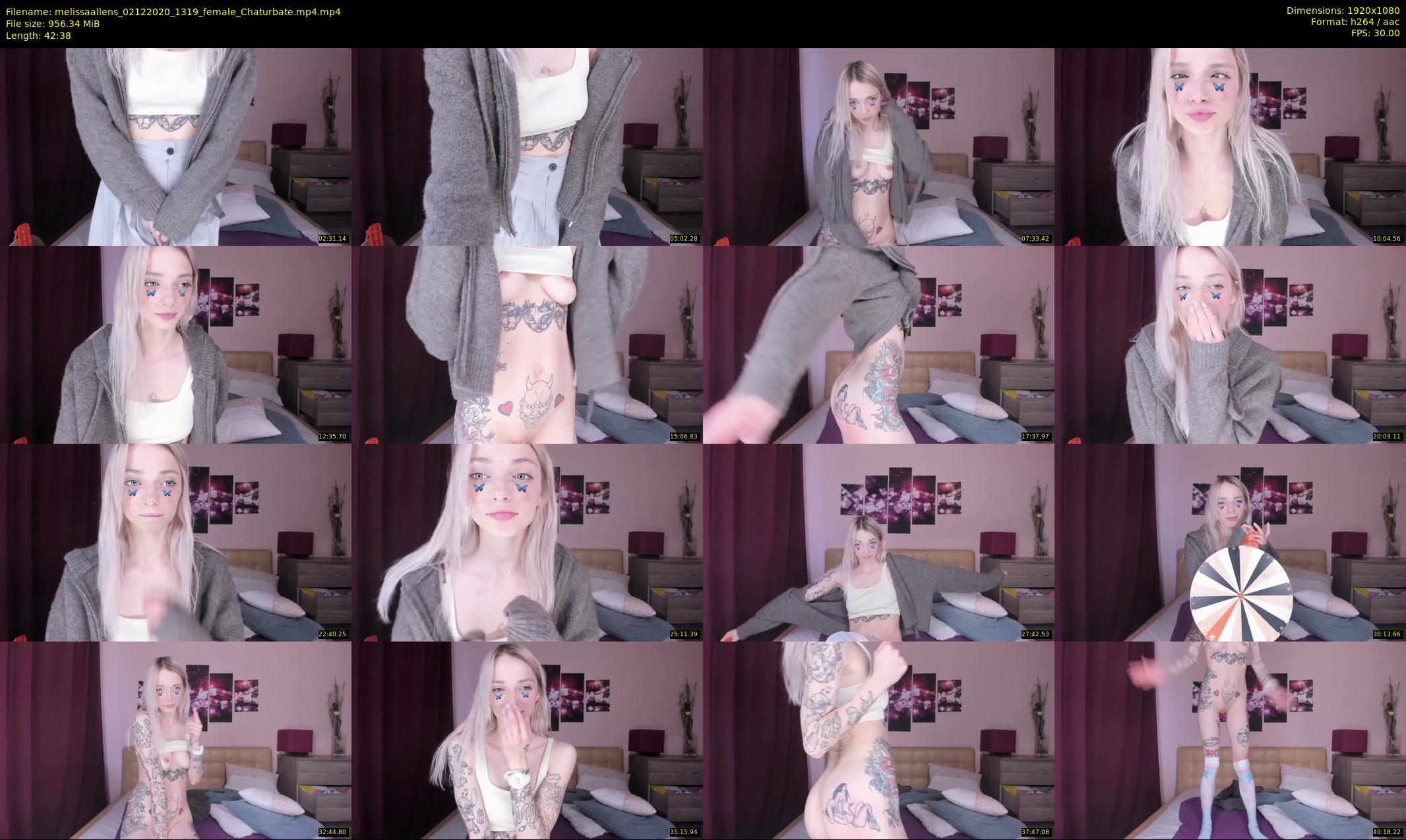 melissaallens — 43 minute Chaturbate female cam show recording, 1080p, Dec 2, 2020