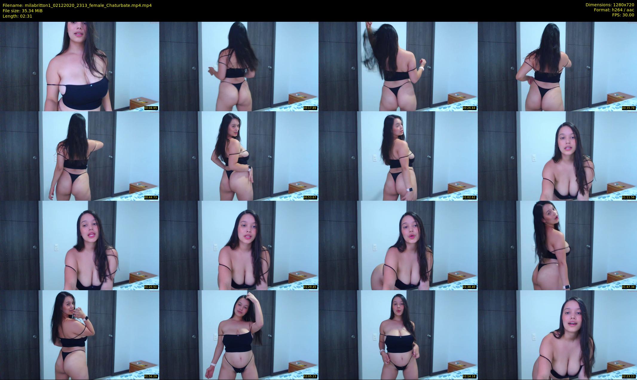 milabritton1 — 3 minute Chaturbate female cam show recording, 720p, Dec 2, 2020