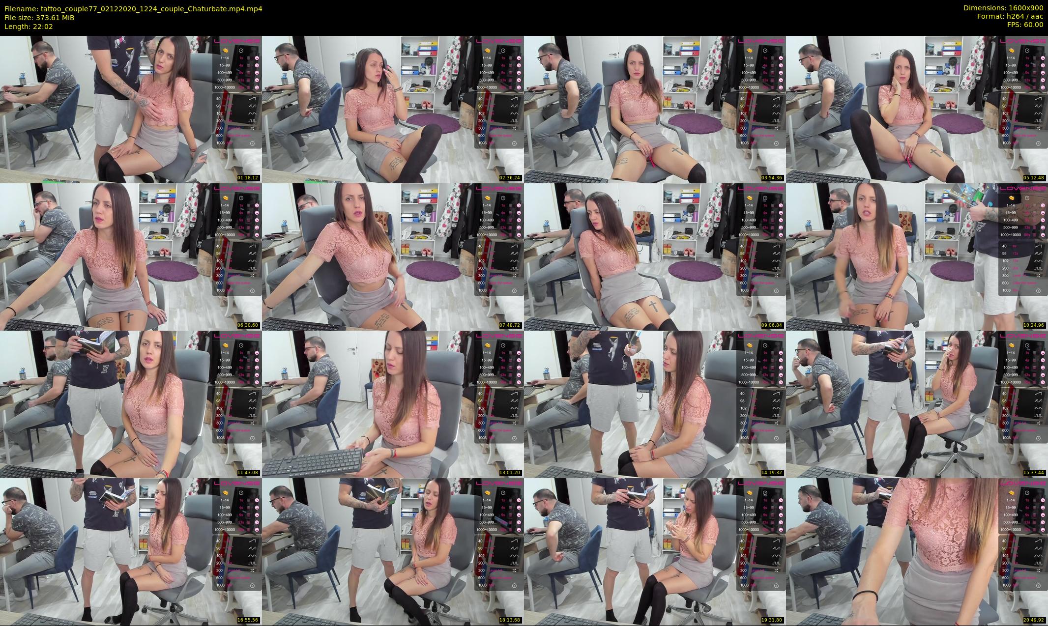 tattoo_couple77 — 23 minute Chaturbate couple cam show recording, 720p, Dec 2, 2020