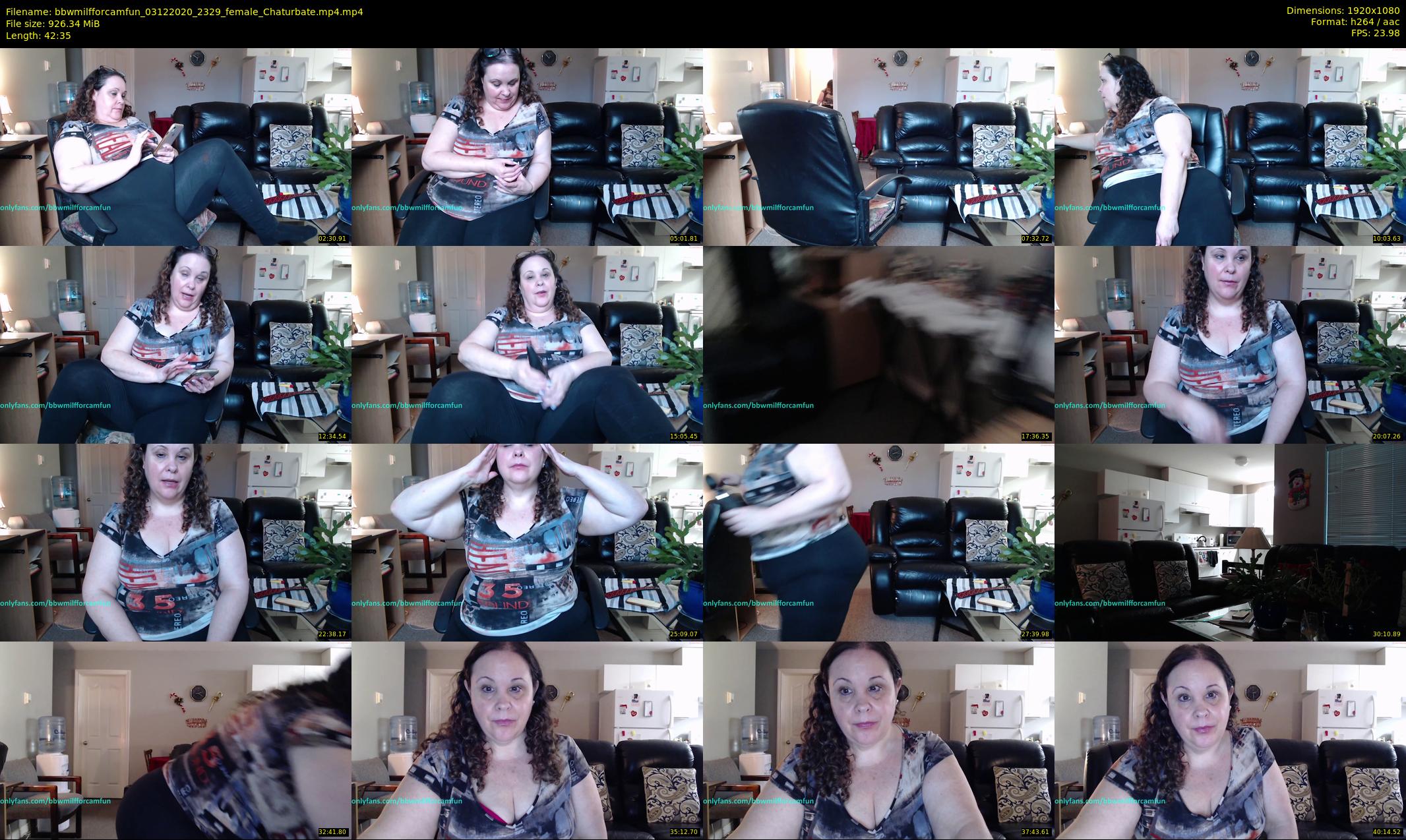 bbwmilfforcamfun — 43 minute Chaturbate female cam show recording, 1080p, Dec 3, 2020