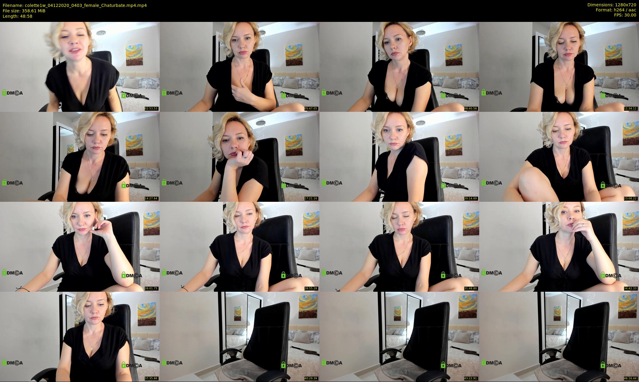 colette1w — 49 minute Chaturbate female cam show recording, 720p, Dec 4, 2020
