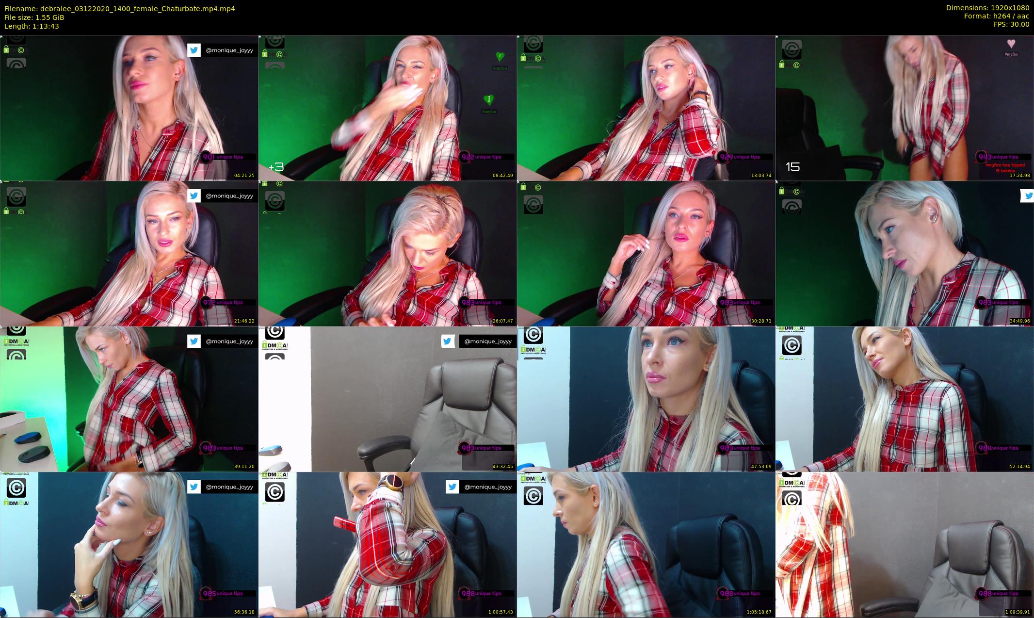 debralee — 74 minute Chaturbate female cam show recording, 1080p, Dec 3, 2020