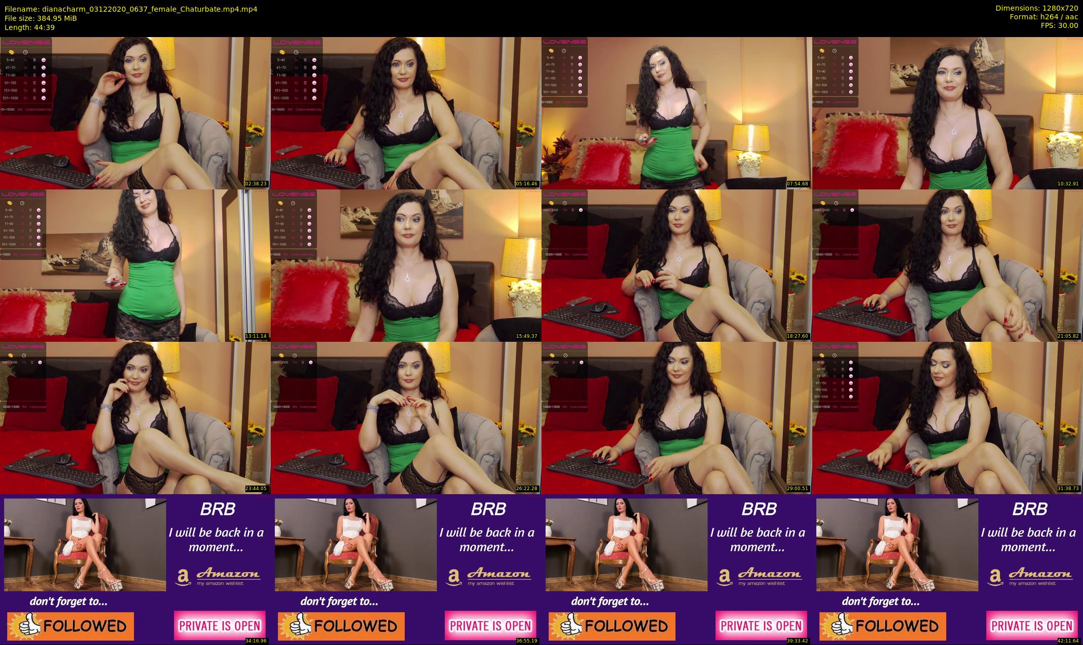 dianacharm — 45 minute Chaturbate female cam show recording, 720p, Dec 3, 2020