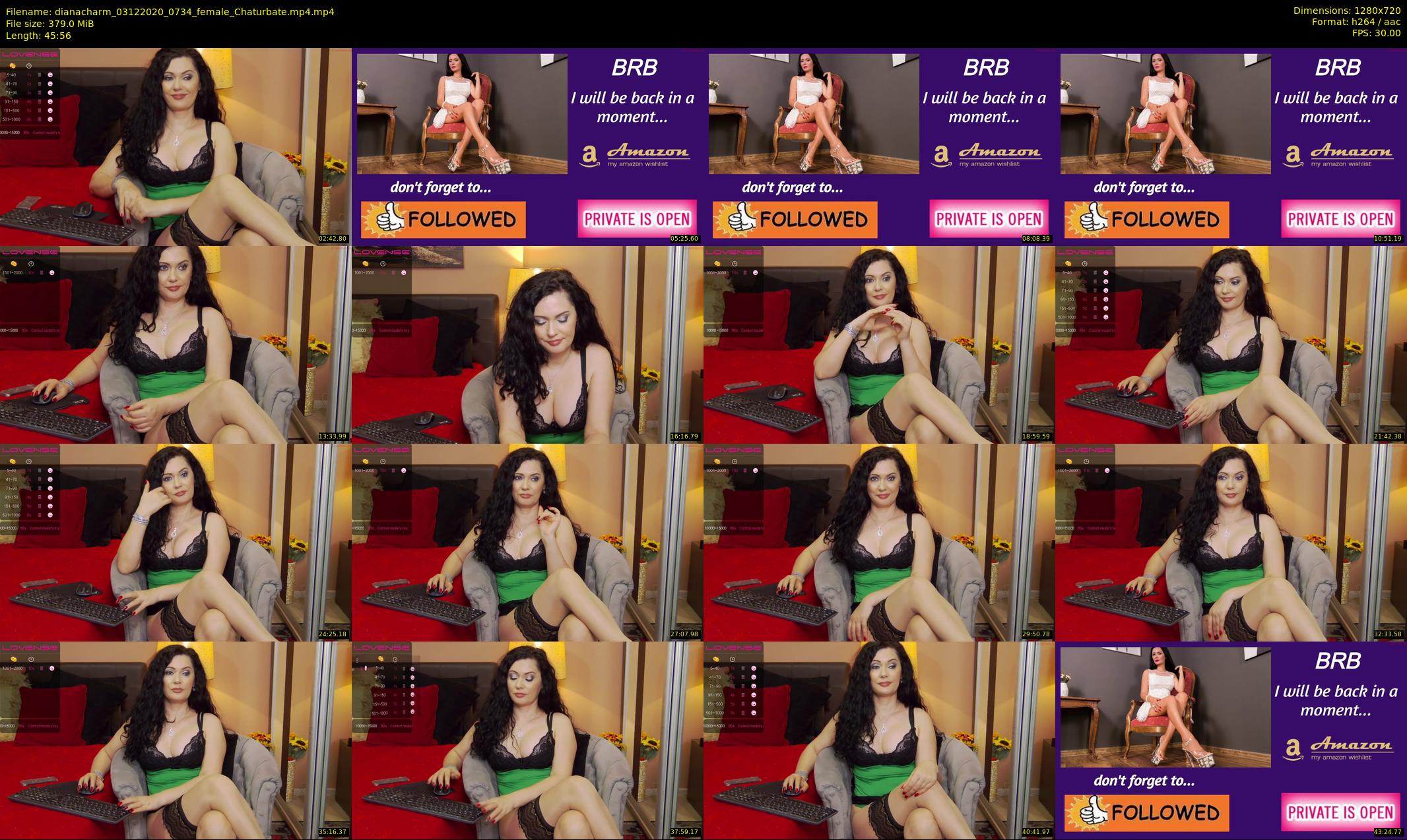 dianacharm — 46 minute Chaturbate female cam show recording, 720p, Dec 3, 2020