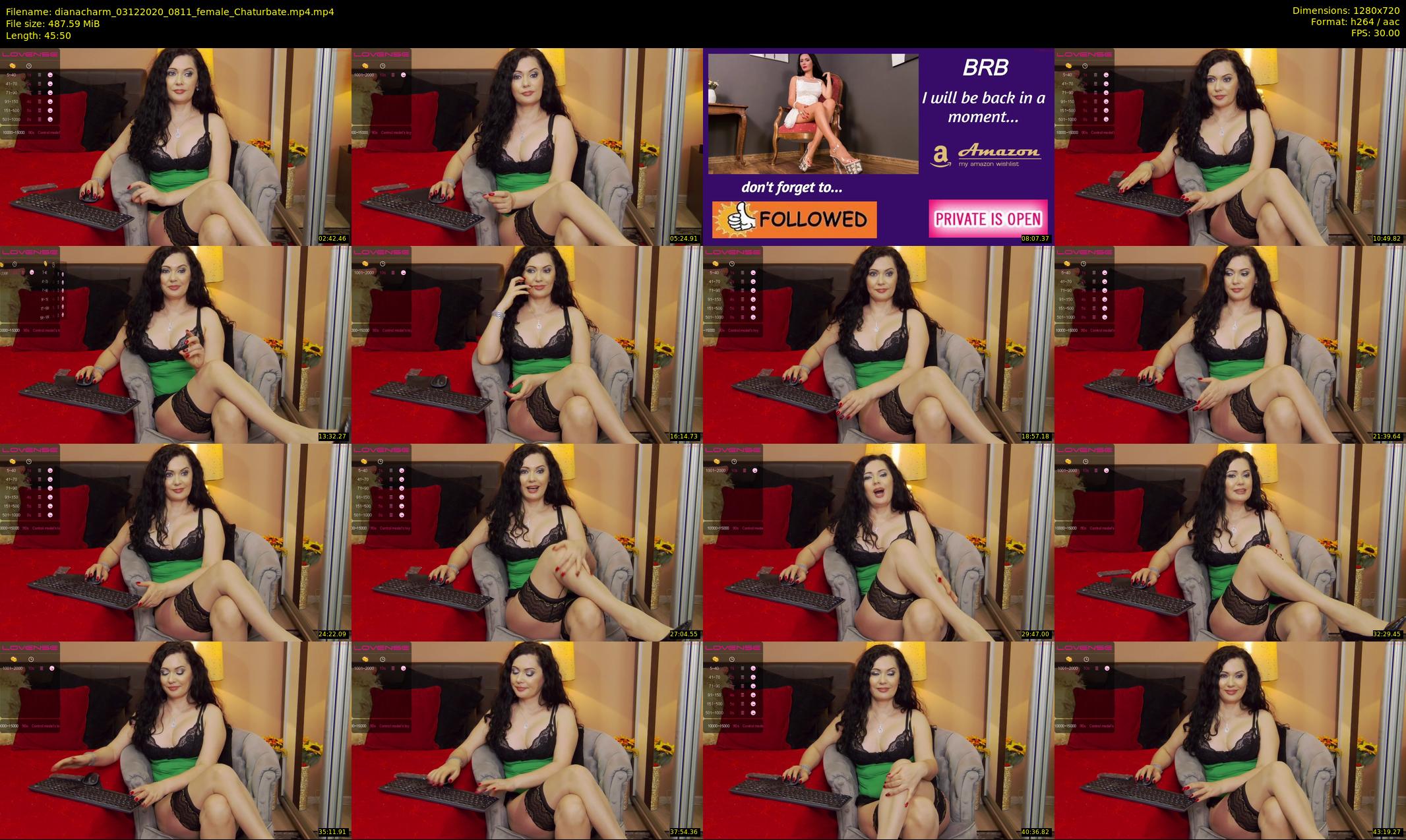 dianacharm — 46 minute Chaturbate female cam show recording, 720p, Dec 3, 2020