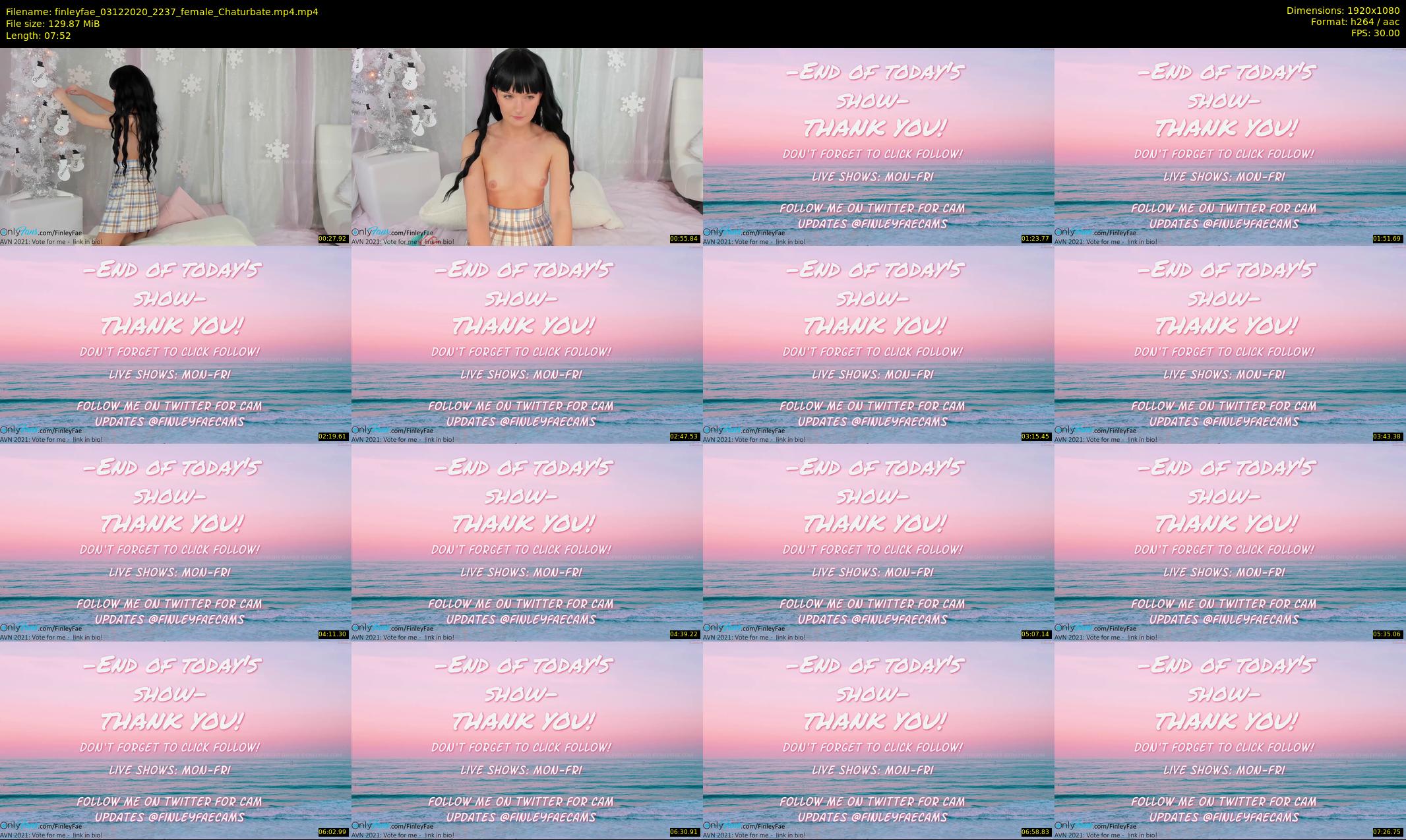 finleyfae — 8 minute Chaturbate female cam show recording, 1080p, Dec 3, 2020