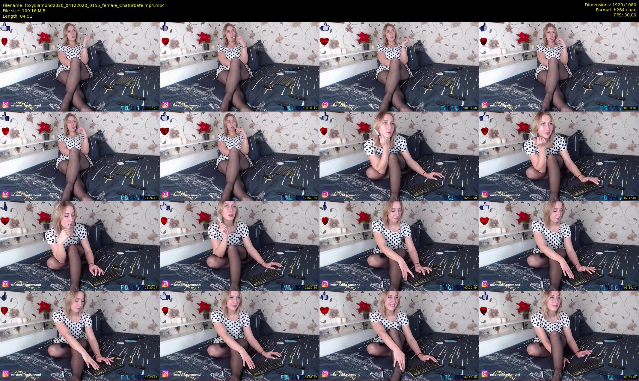 foxydiamond2020 — 5 minute Chaturbate female cam show recording, 1080p, Dec 4, 2020