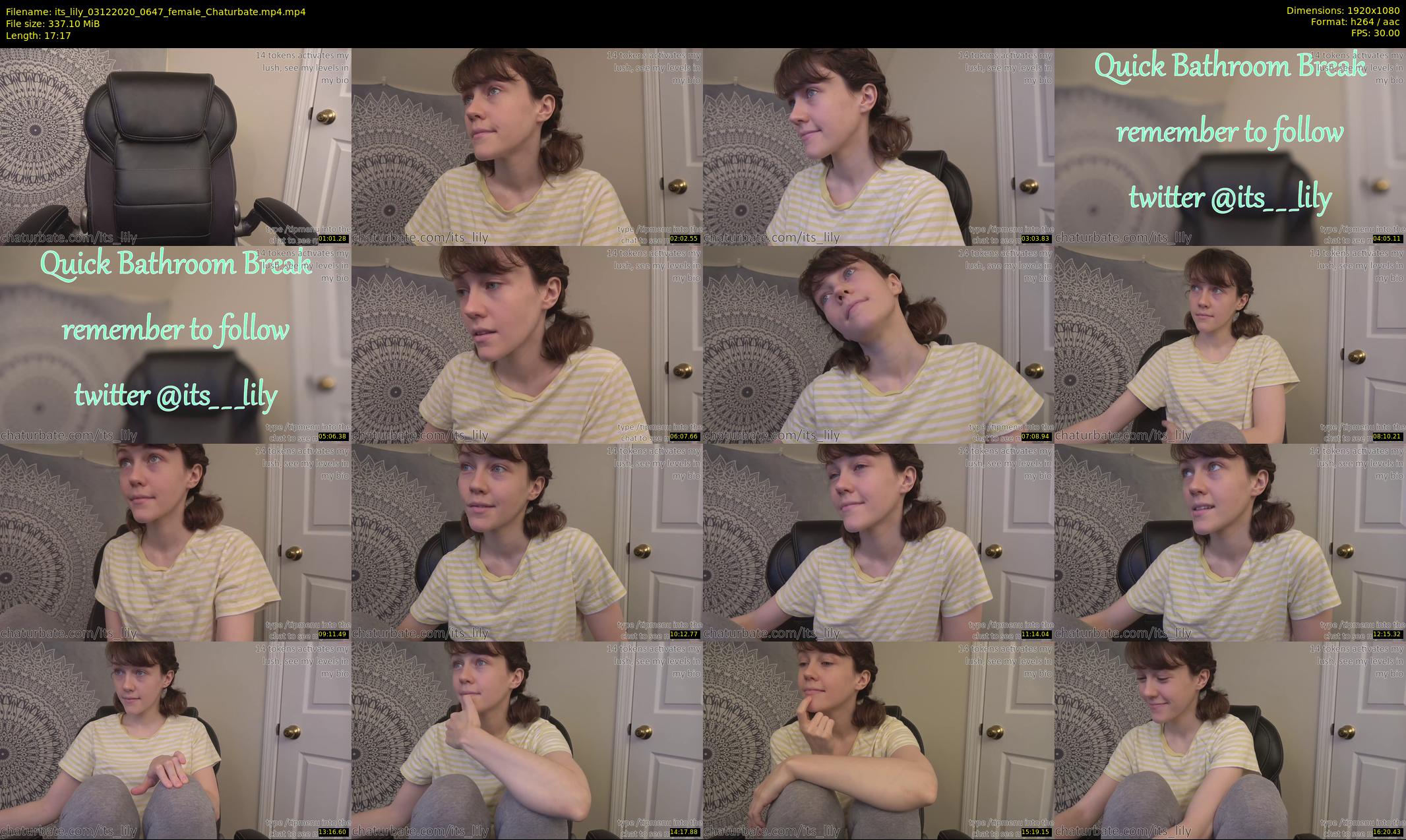 its_lily — 18 minute Chaturbate female cam show recording, 1080p, Dec 3, 2020