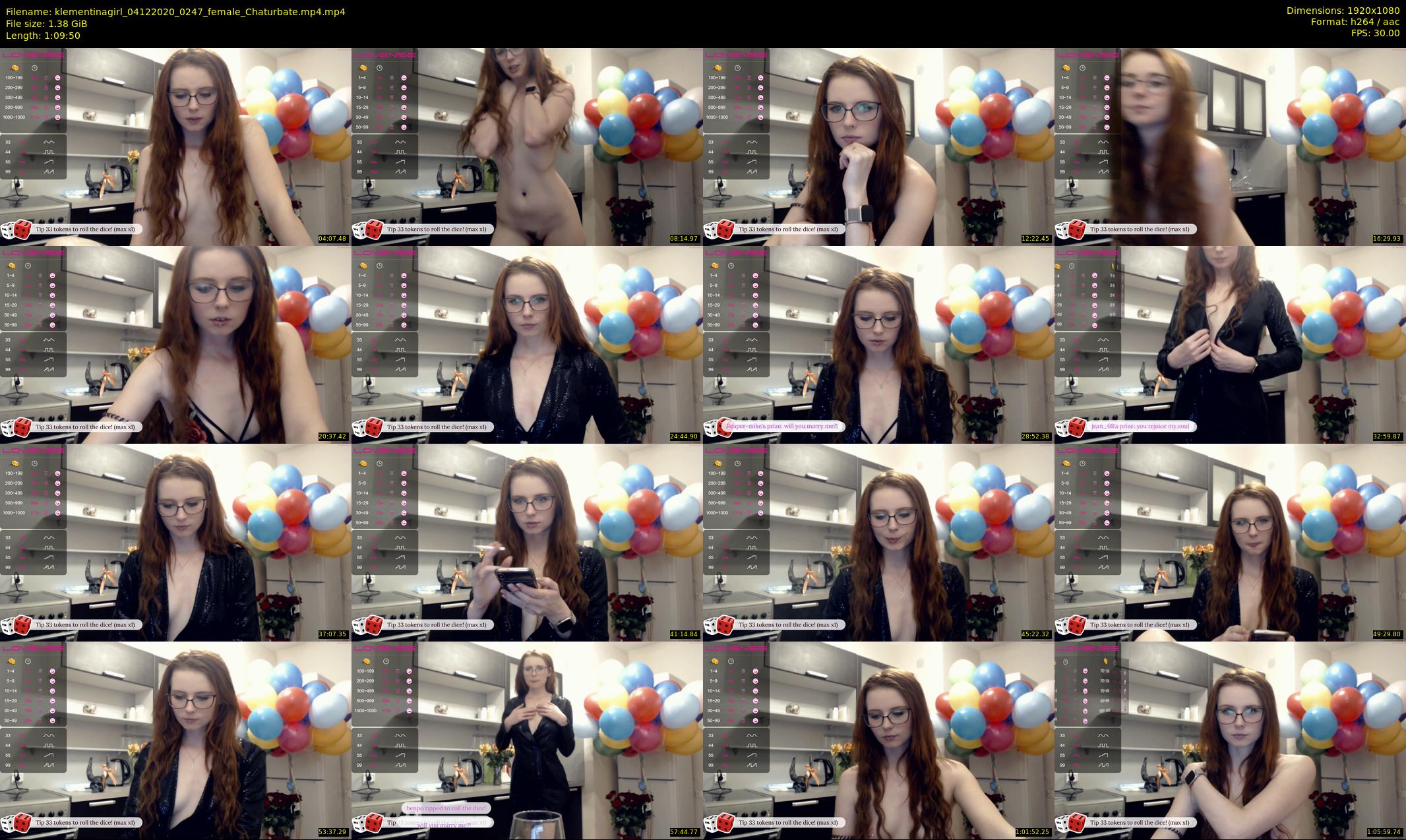 klementinagirl — 70 minute Chaturbate female cam show recording, 1080p, Dec 4, 2020