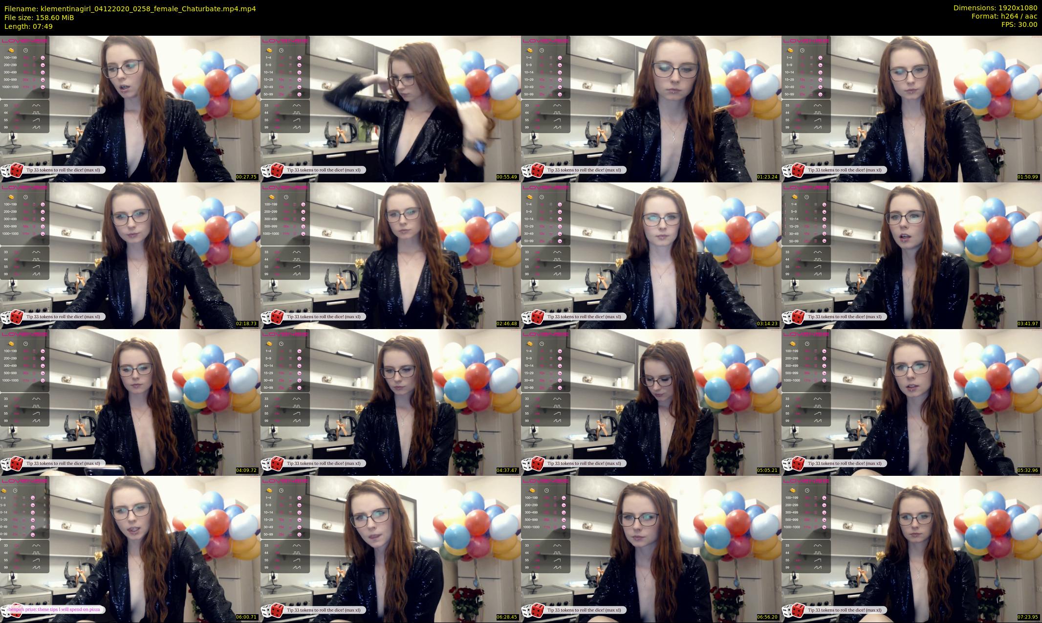 klementinagirl — 8 minute Chaturbate female cam show recording, 1080p, Dec 4, 2020