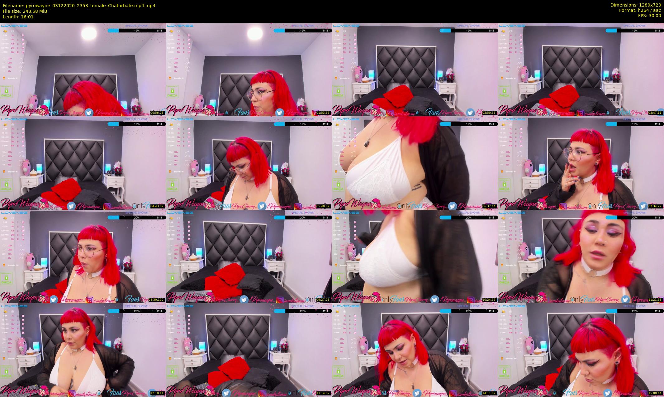 pyrowayne — 17 minute Chaturbate female cam show recording, 720p, Dec 3, 2020