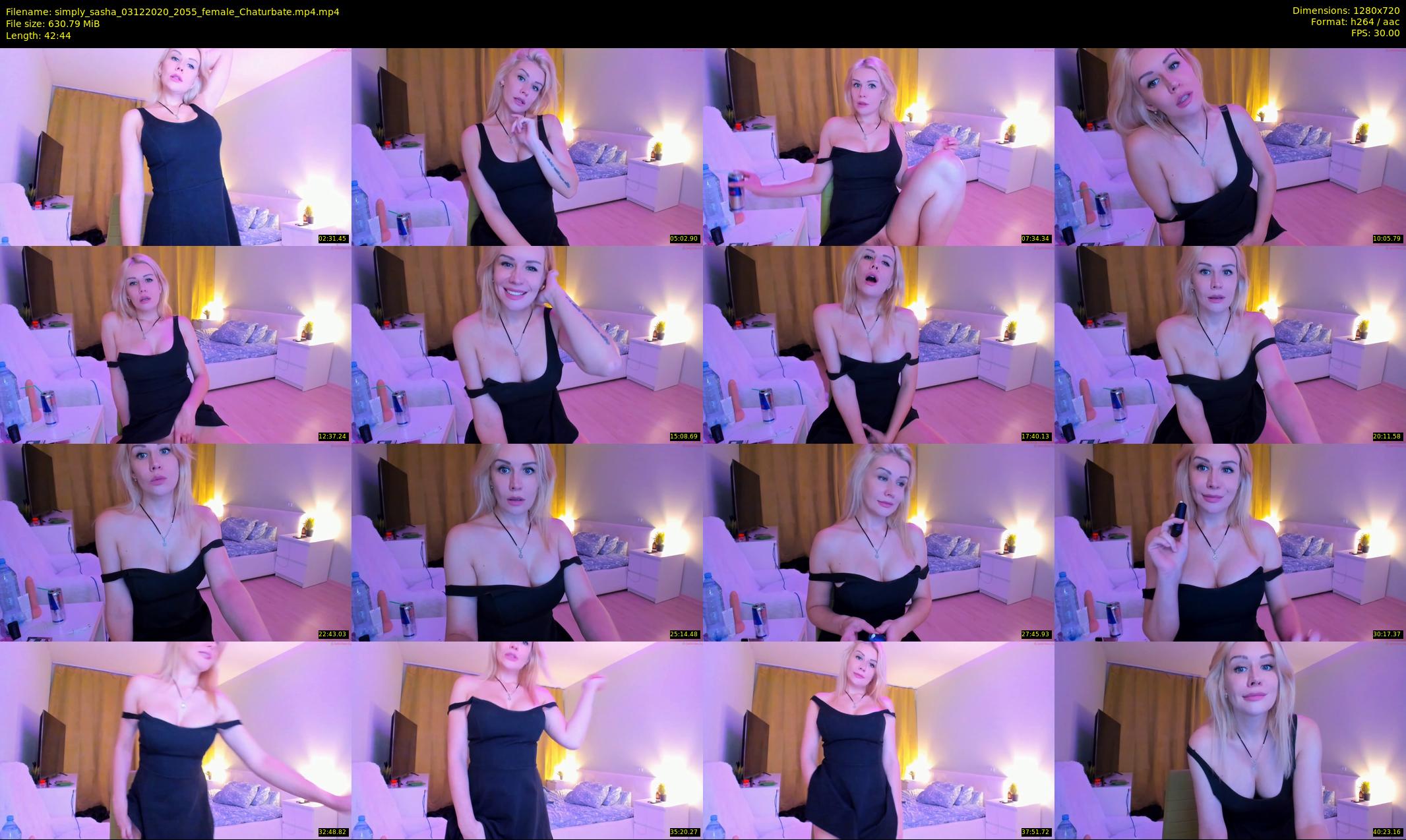 simply_sasha — 43 minute Chaturbate female cam show recording, 720p, Dec 3, 2020