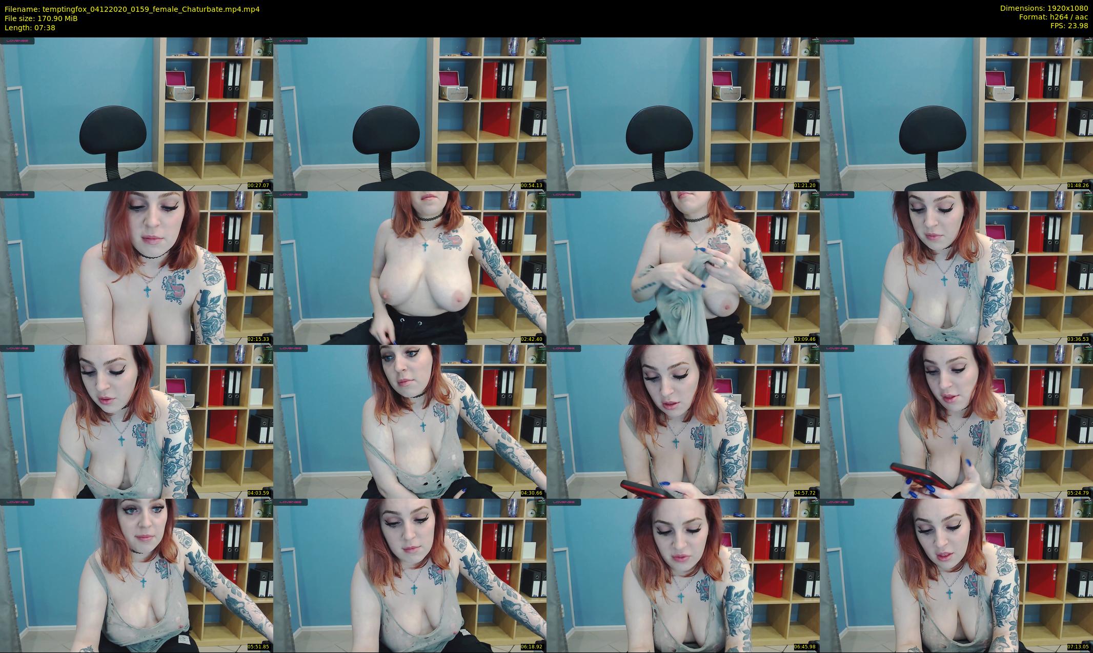 temptingfox — 8 minute Chaturbate female cam show recording, 1080p, Dec 4, 2020
