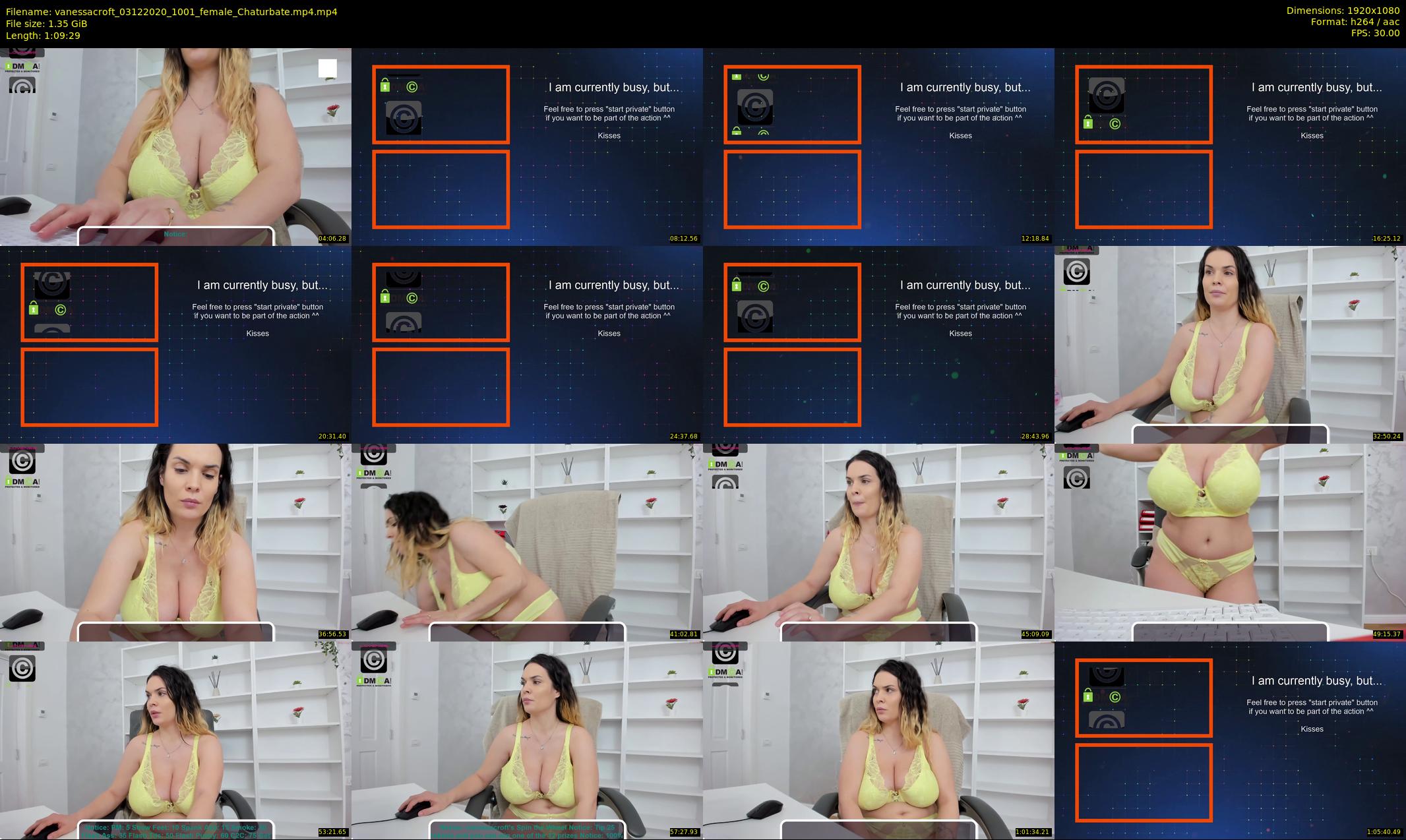 vanessacroft — 70 minute Chaturbate female cam show recording, 1080p, Dec 3, 2020
