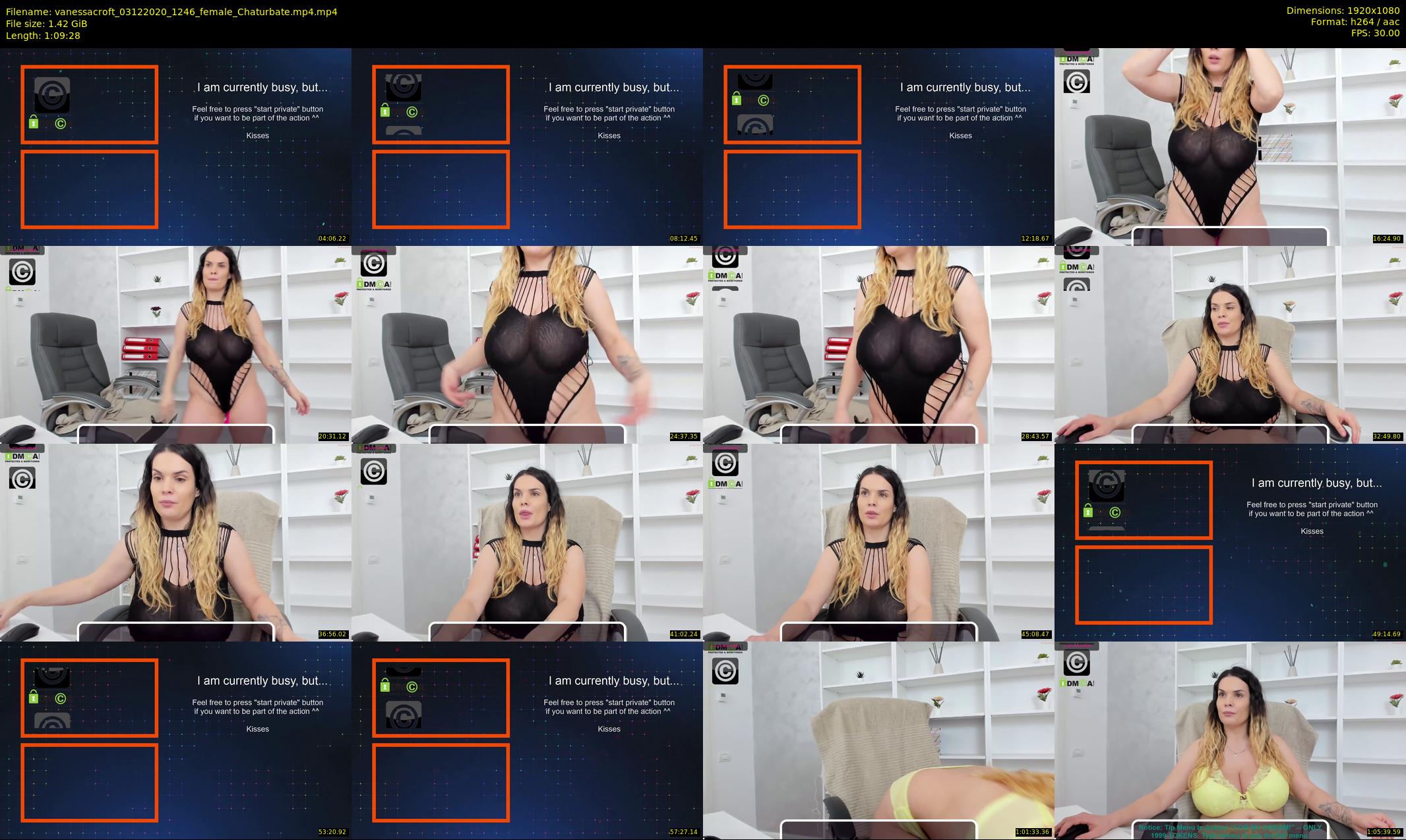 vanessacroft — 70 minute Chaturbate female cam show recording, 1080p, Dec 3, 2020