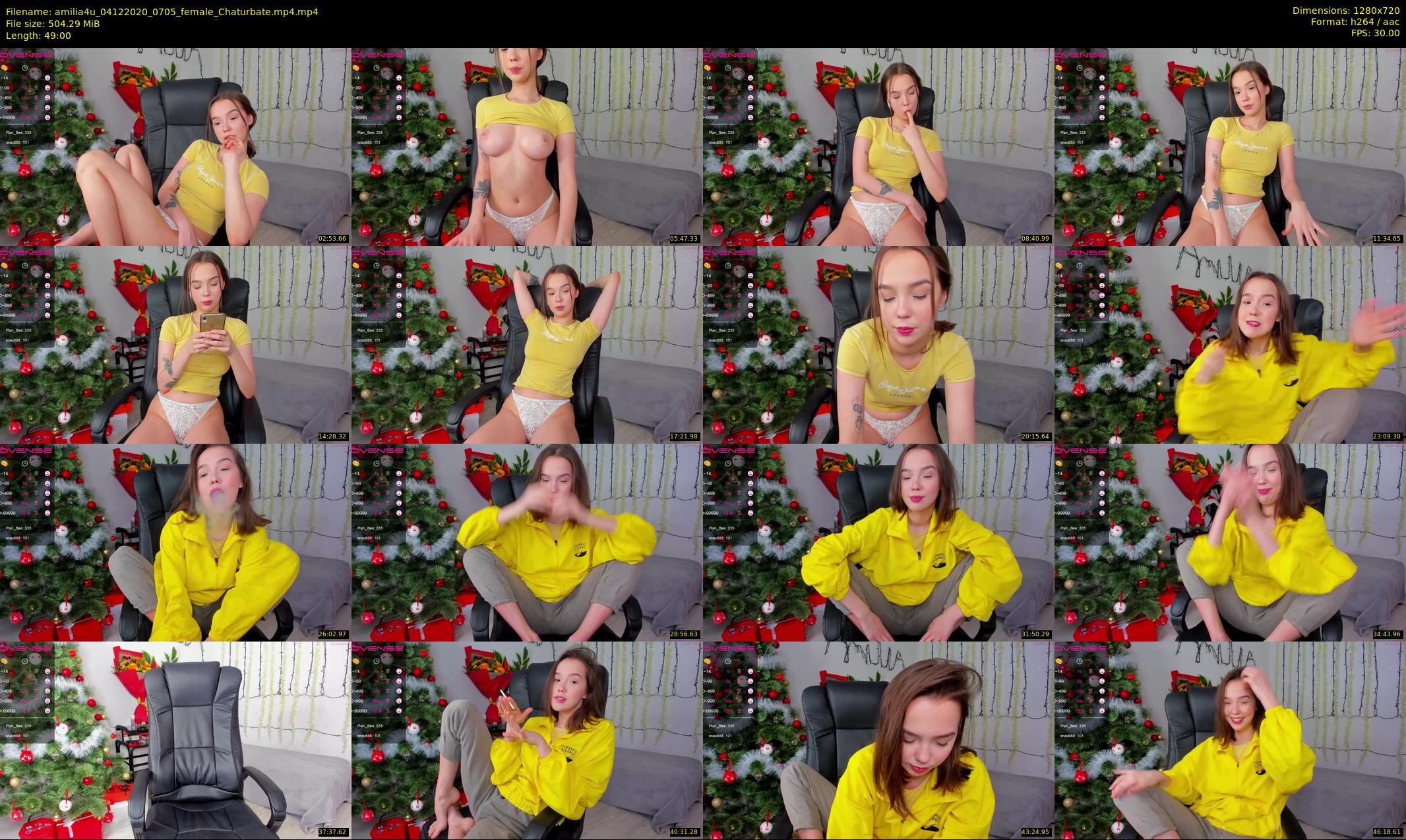 amilia4u — 49 minute Chaturbate female cam show recording, 720p, Dec 4, 2020
