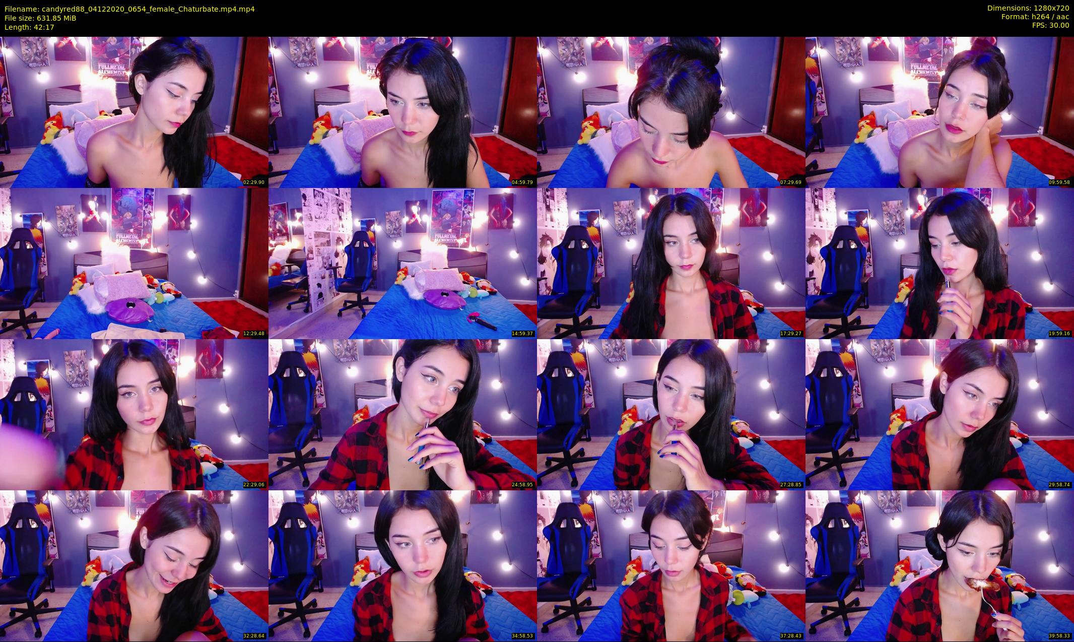 candyred88 — 43 minute Chaturbate female cam show recording, 720p, Dec 4, 2020