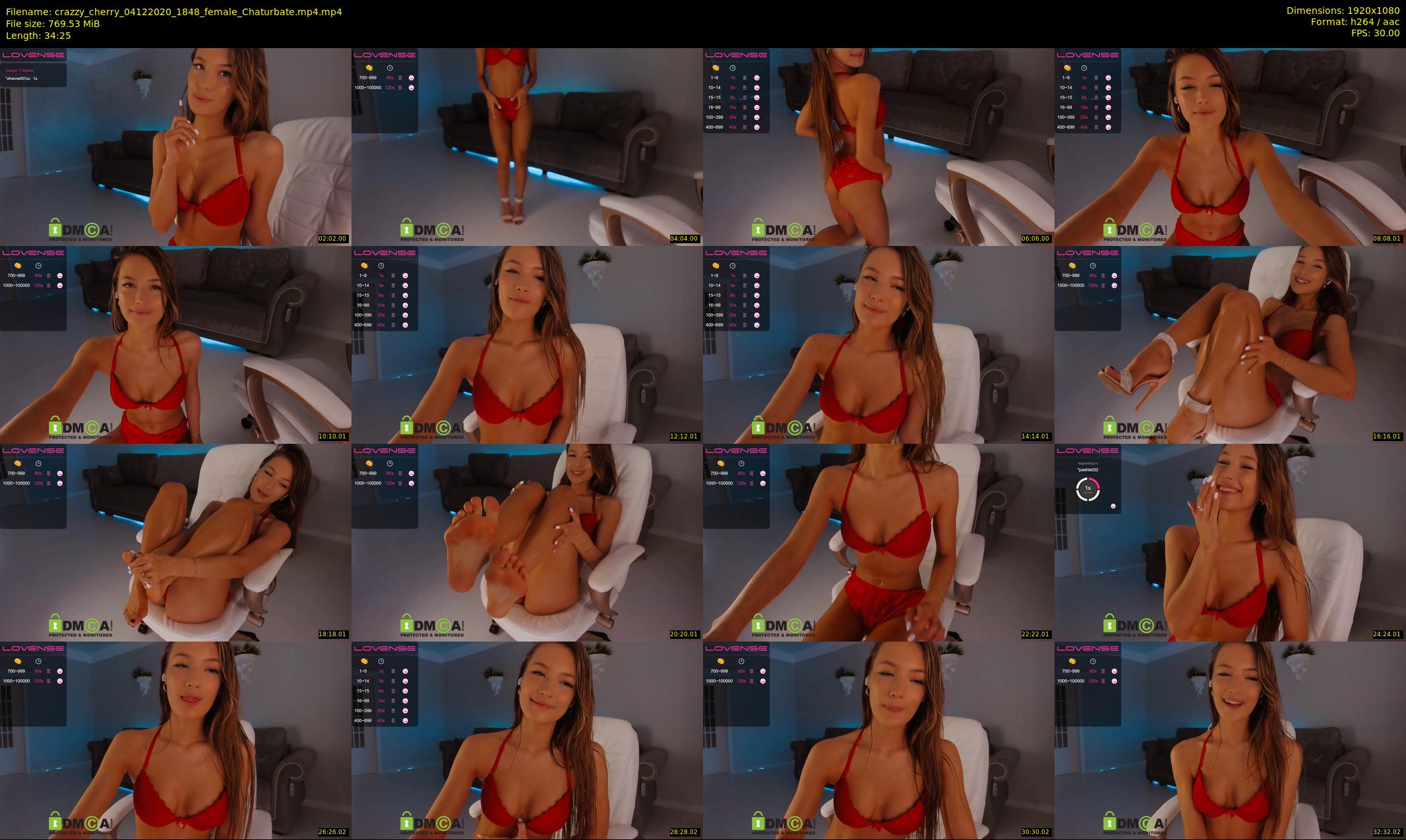 crazzy_cherry — 35 minute Chaturbate female cam show recording, 1080p, Dec 4, 2020