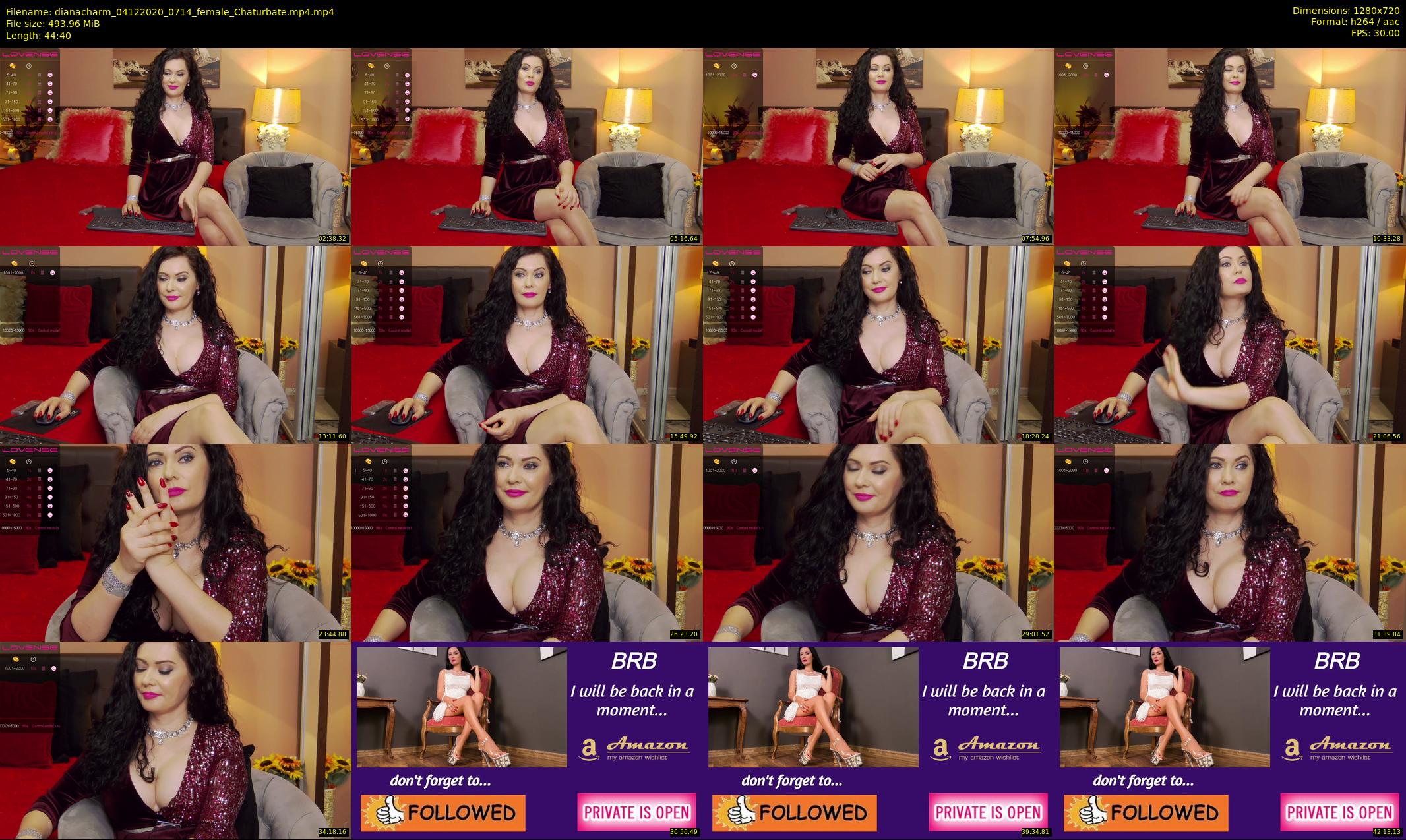 dianacharm — 45 minute Chaturbate female cam show recording, 720p, Dec 4, 2020