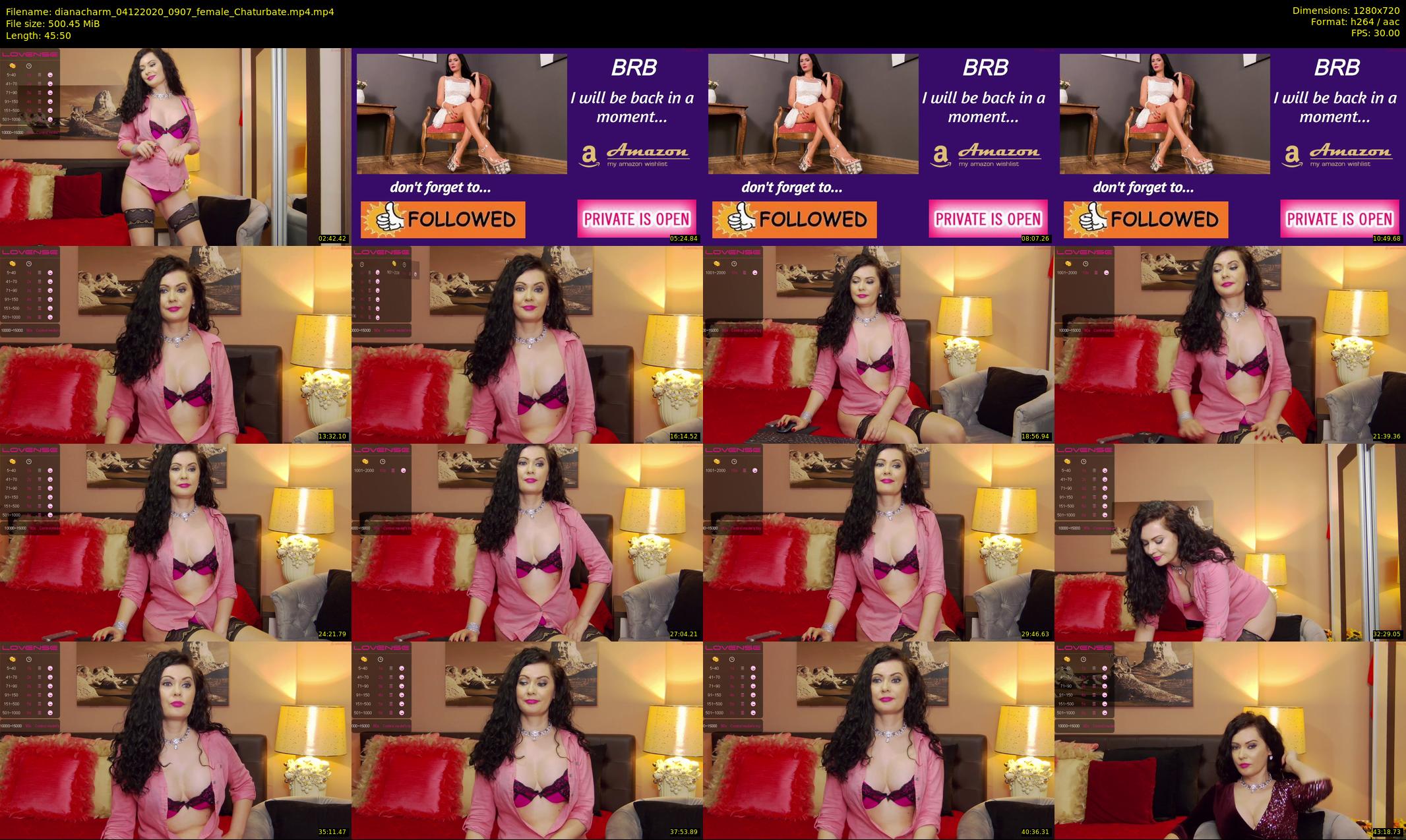 dianacharm — 46 minute Chaturbate female cam show recording, 720p, Dec 4, 2020