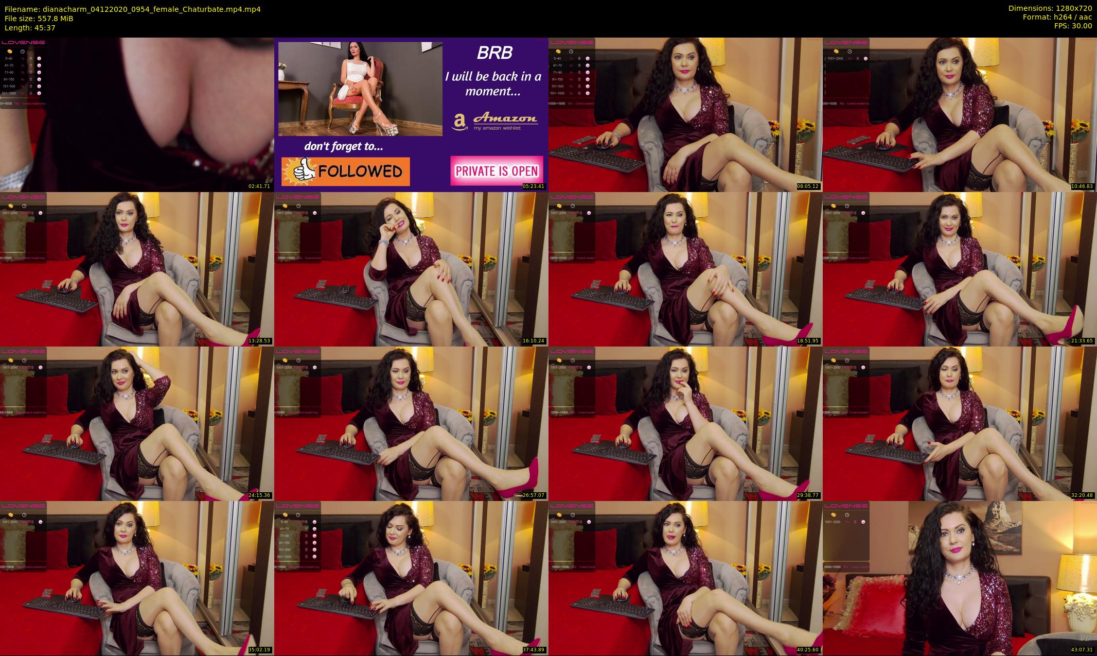 dianacharm — 46 minute Chaturbate female cam show recording, 720p, Dec 4, 2020
