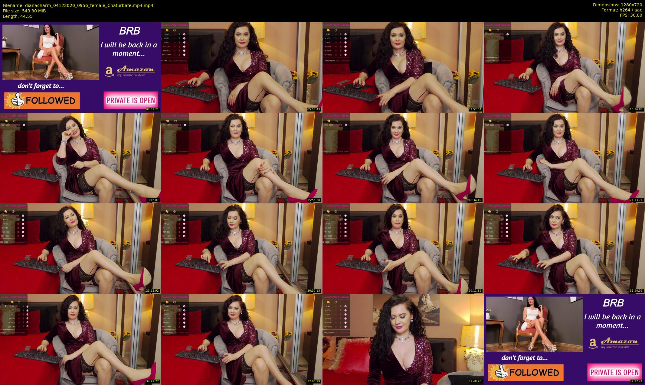 dianacharm — 45 minute Chaturbate female cam show recording, 720p, Dec 4, 2020