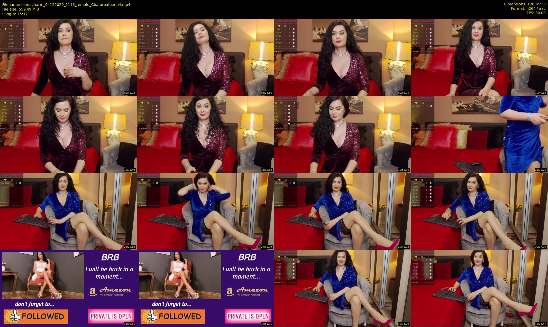 dianacharm — 46 minute Chaturbate female cam show recording, 720p, Dec 4, 2020