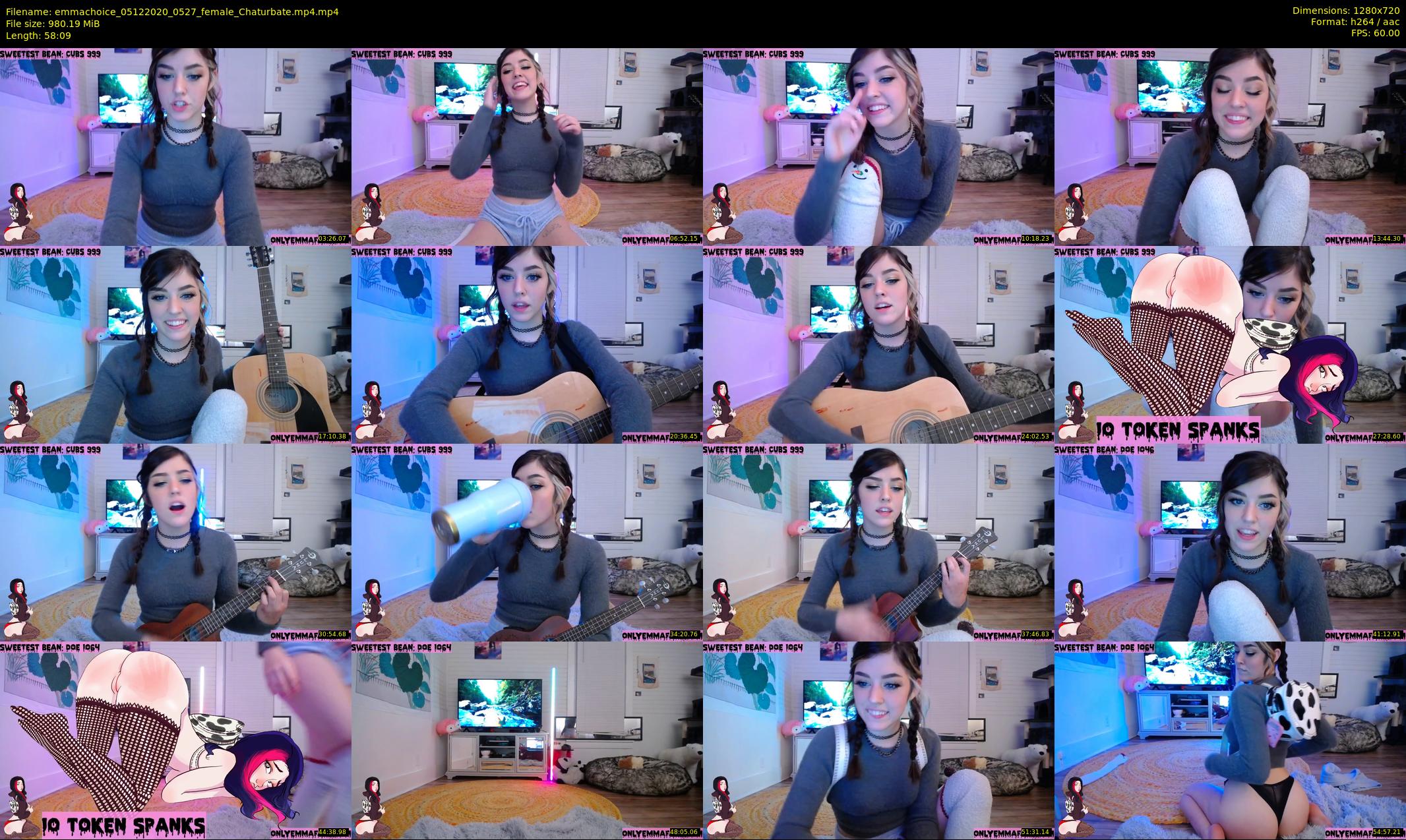 emmachoice — 59 minute Chaturbate female cam show recording, 720p, Dec 5, 2020