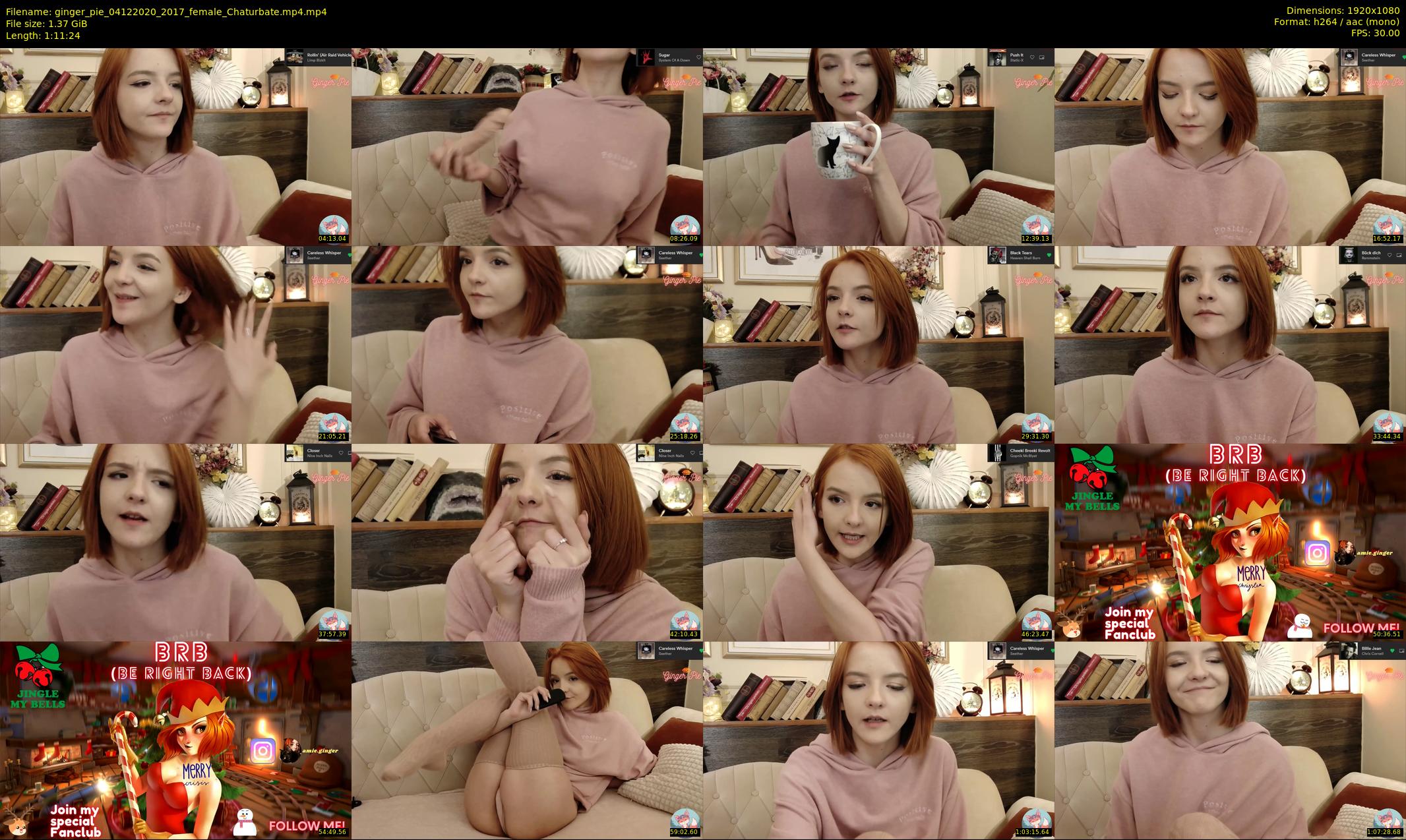 ginger_pie — 72 minute Chaturbate female cam show recording, 1080p, Dec 4, 2020