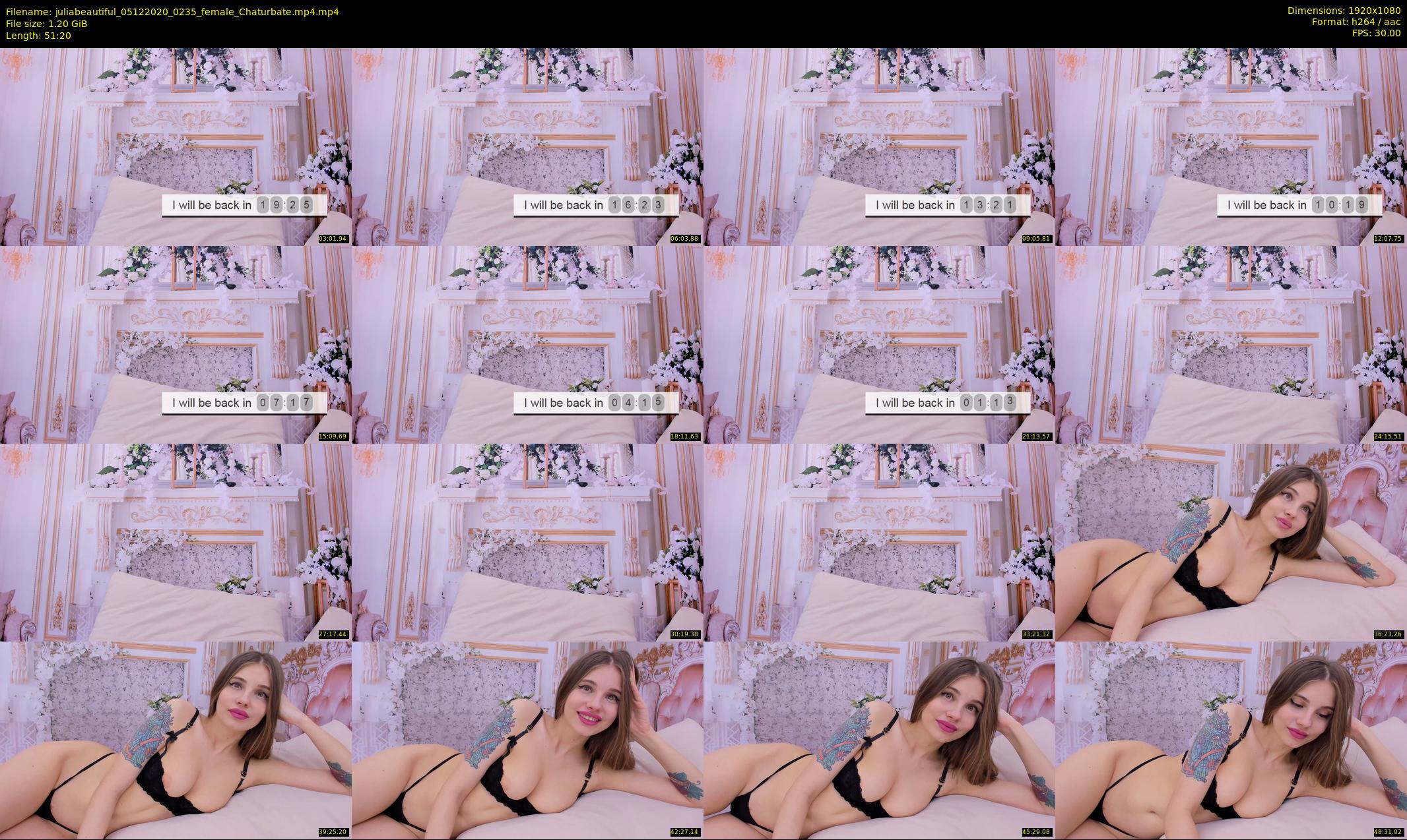 juliabeautiful — 52 minute Chaturbate female cam show recording, 1080p, Dec 5, 2020