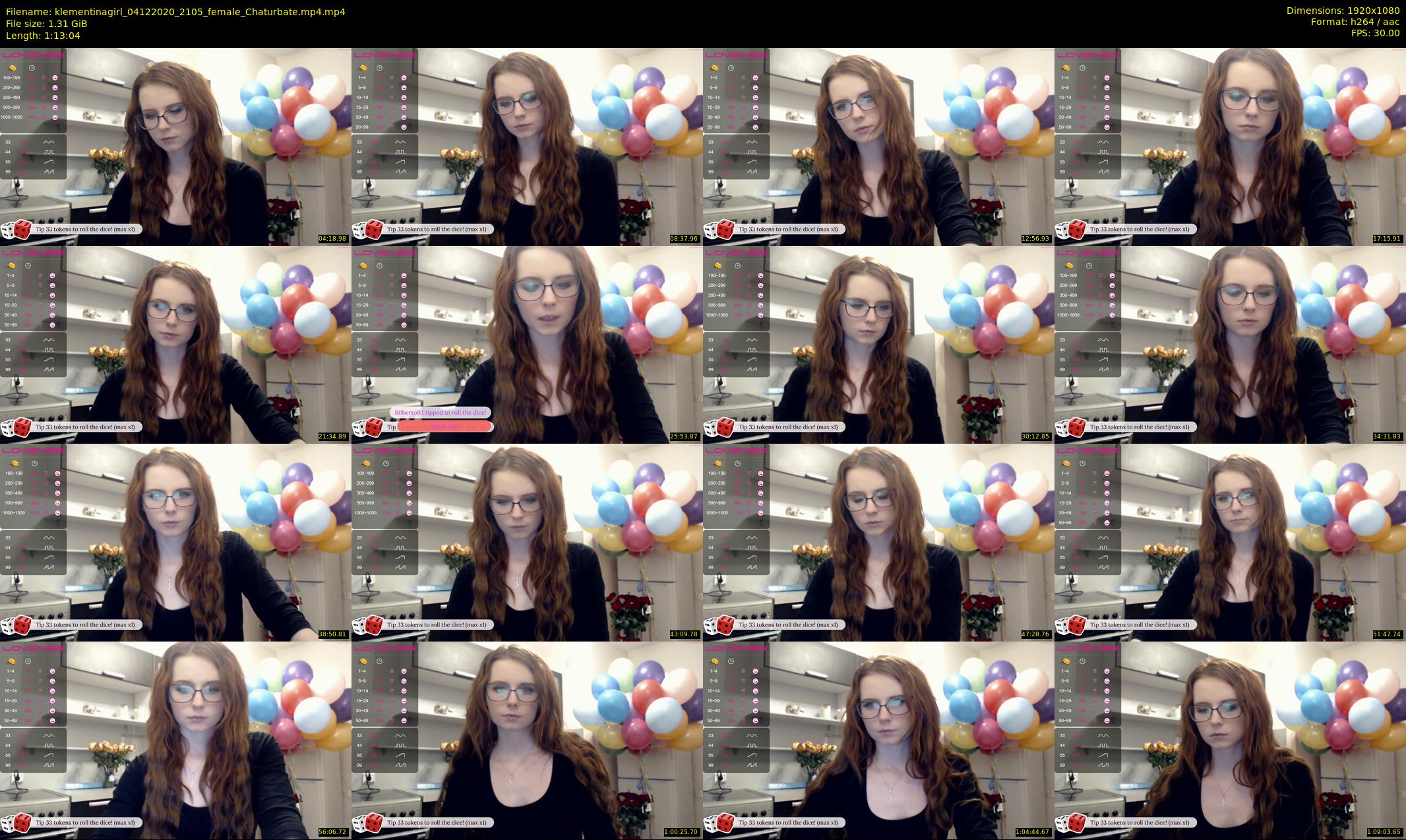 klementinagirl — 74 minute Chaturbate female cam show recording, 1080p, Dec 4, 2020