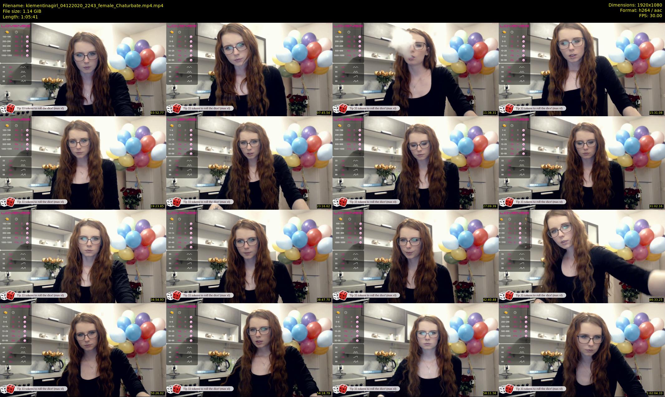 klementinagirl — 66 minute Chaturbate female cam show recording, 1080p, Dec 4, 2020