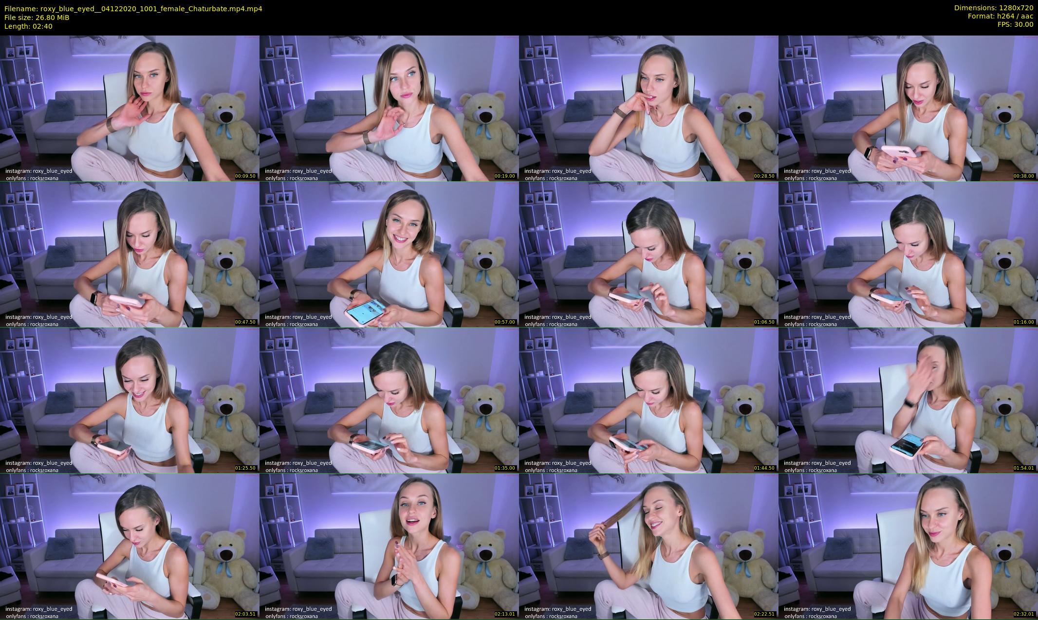 roxy_blue_eyed_ — 3 minute Chaturbate female cam show recording, 720p, Dec 4, 2020