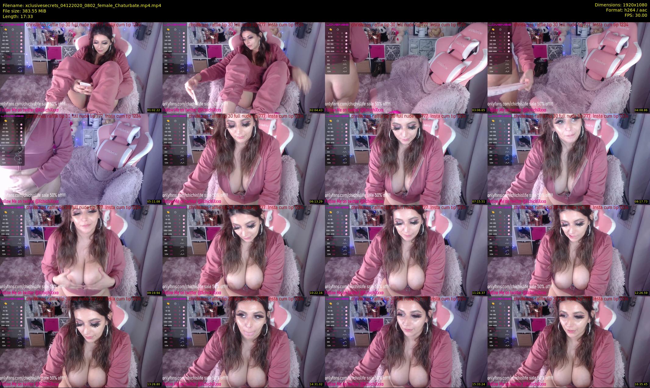 xclusivesecrets — 18 minute Chaturbate female cam show recording, 1080p, Dec 4, 2020