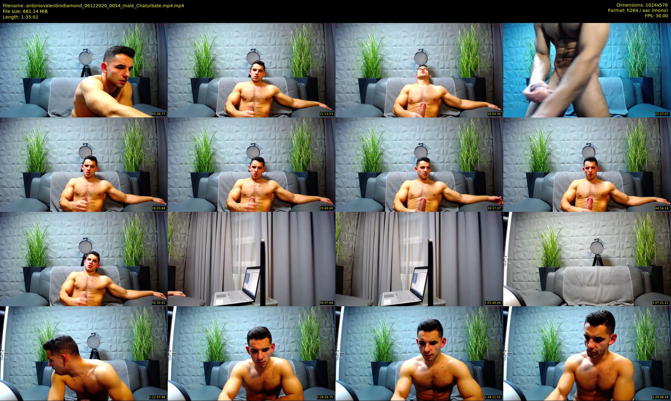 antoniovalentinidiamond — 96 minute Chaturbate male cam show recording, 480p, Dec 6, 2020
