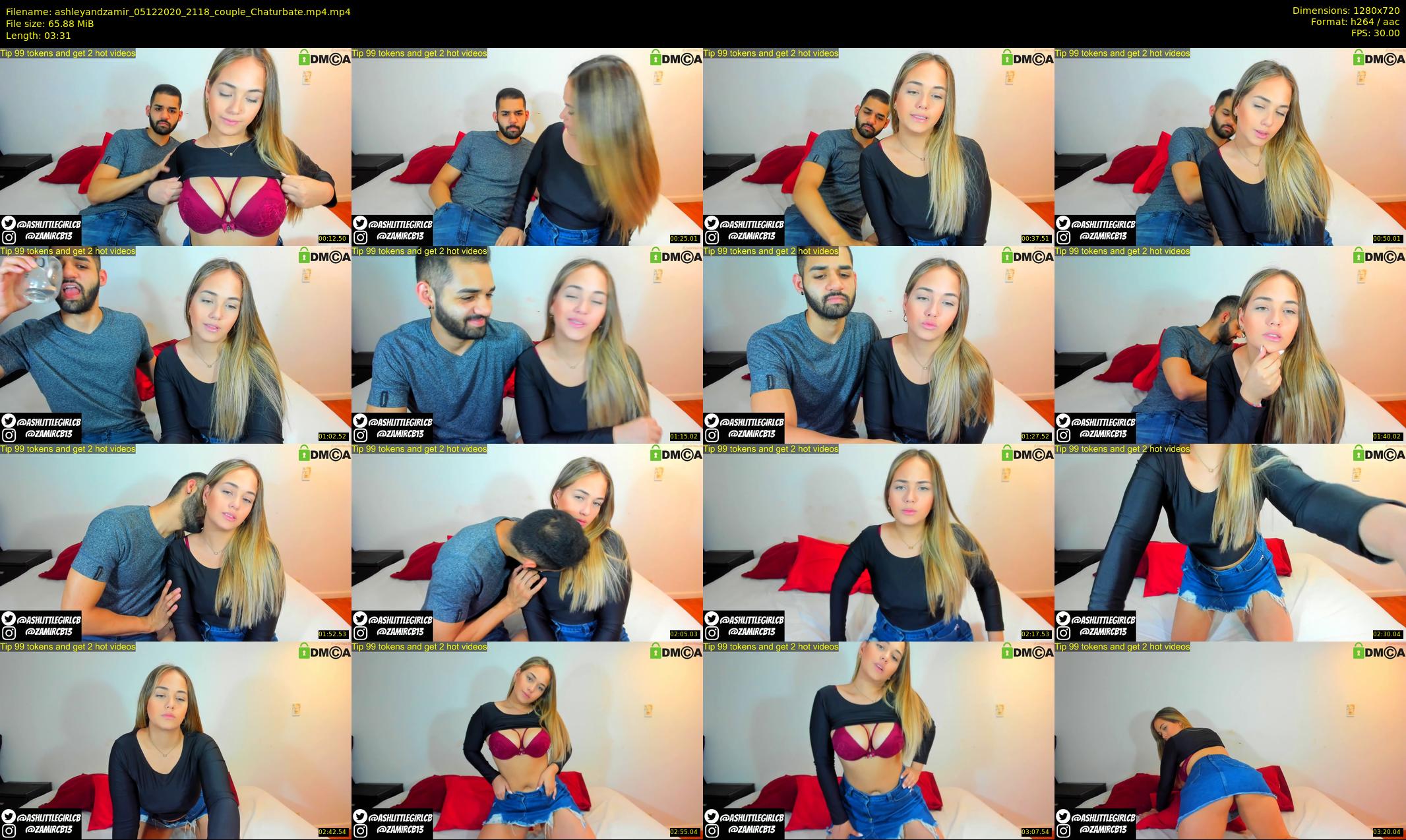 ashleyandzamir — 4 minute Chaturbate couple cam show recording, 720p, Dec 5, 2020