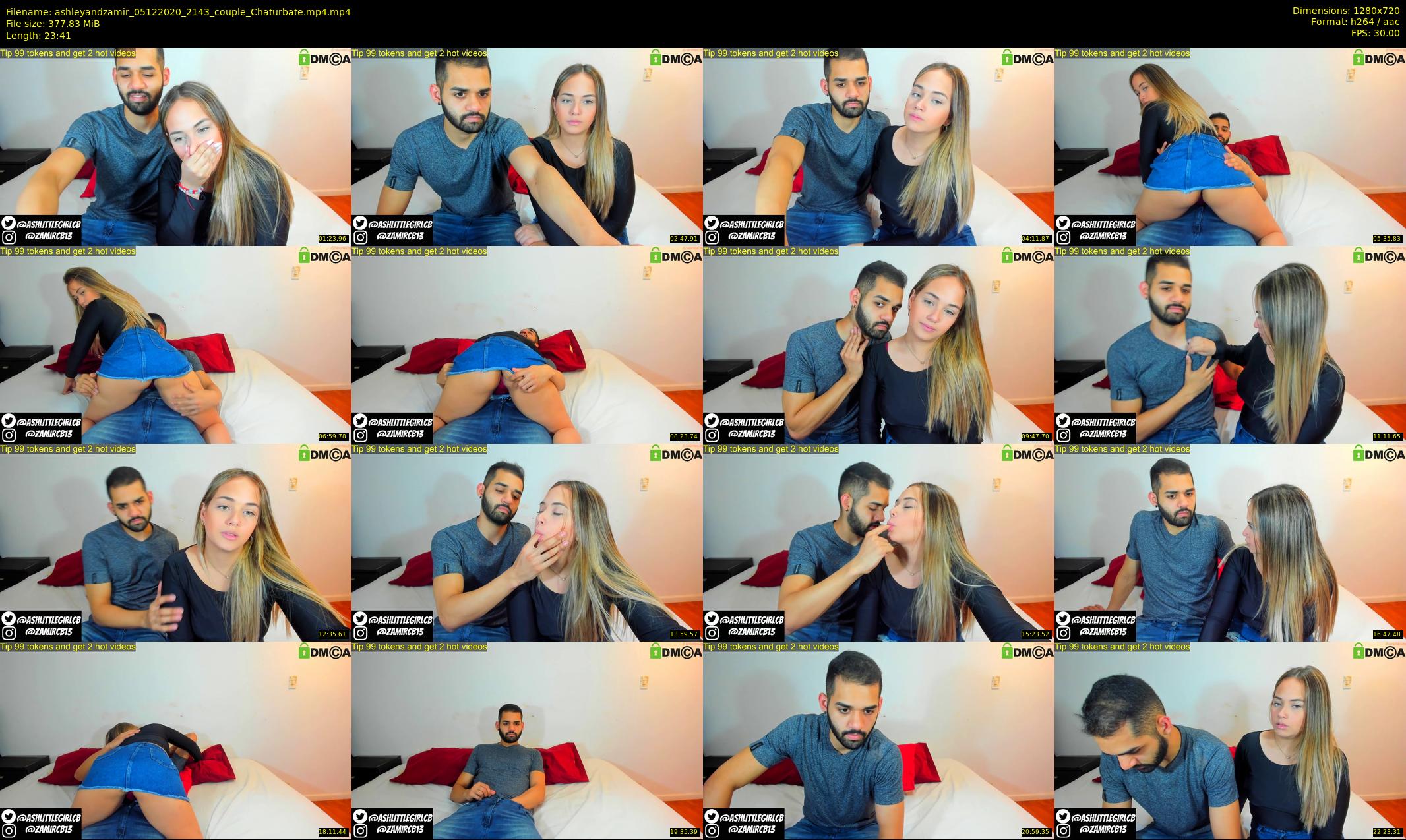 ashleyandzamir — 24 minute Chaturbate couple cam show recording, 720p, Dec 5, 2020