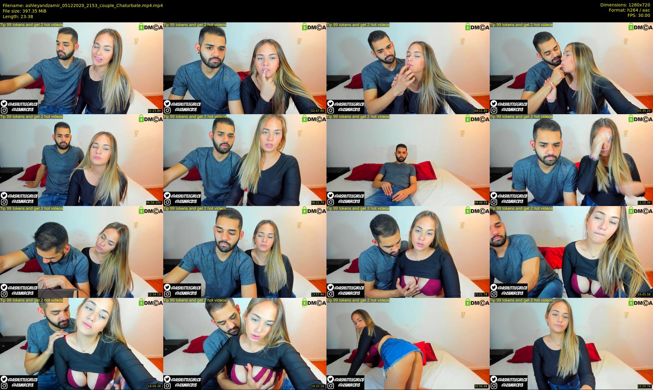 ashleyandzamir — 24 minute Chaturbate couple cam show recording, 720p, Dec 5, 2020