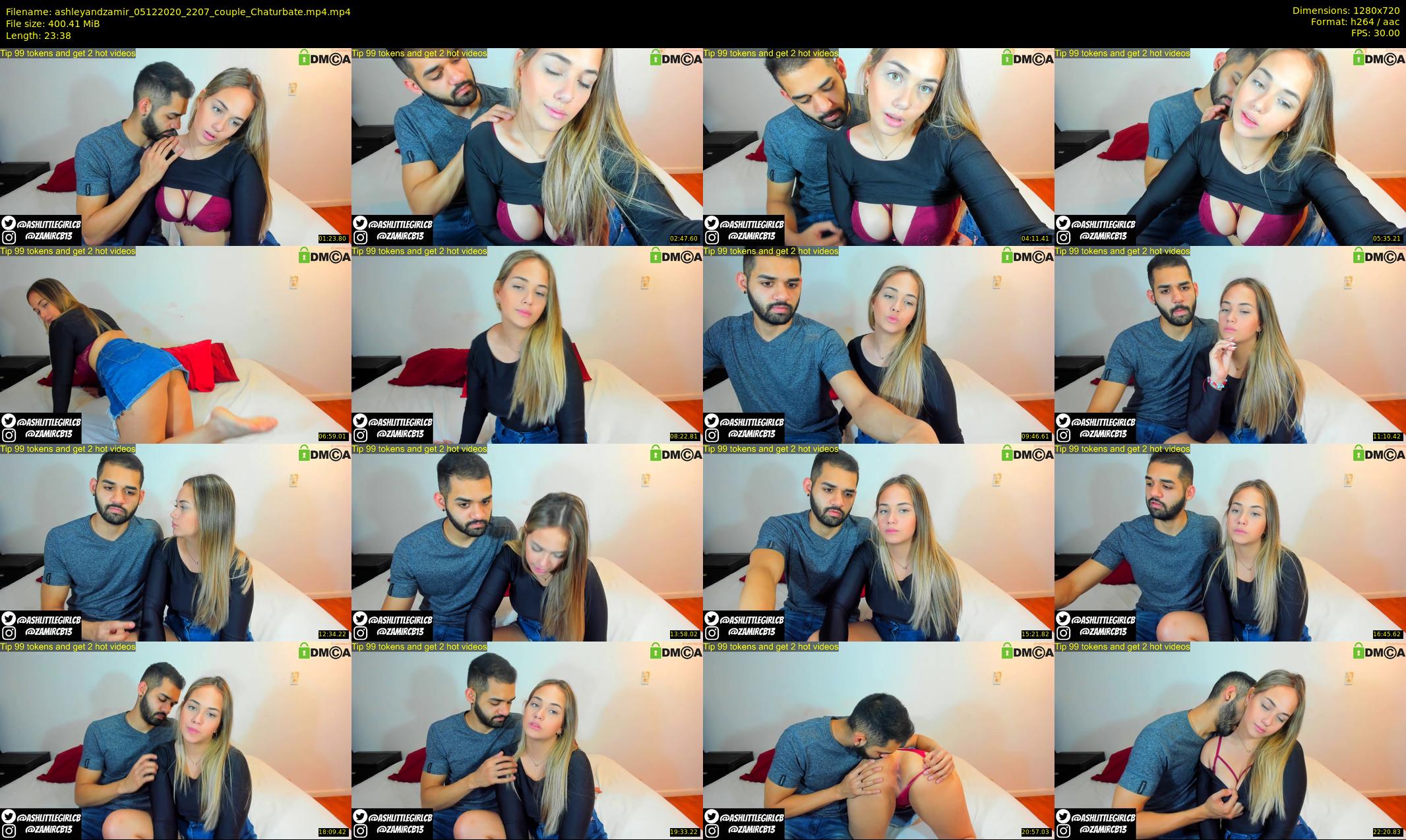 ashleyandzamir — 24 minute Chaturbate couple cam show recording, 720p, Dec 5, 2020