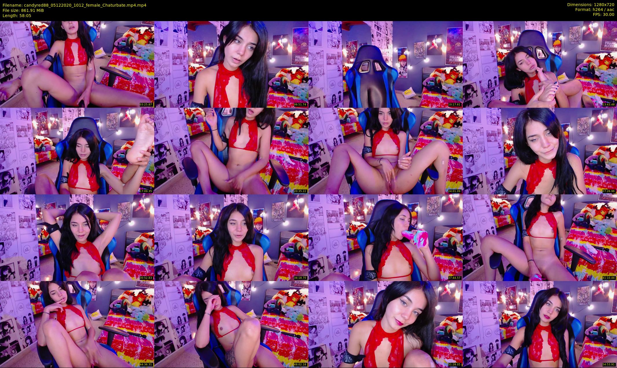 candyred88 — 59 minute Chaturbate female cam show recording, 720p, Dec 5, 2020