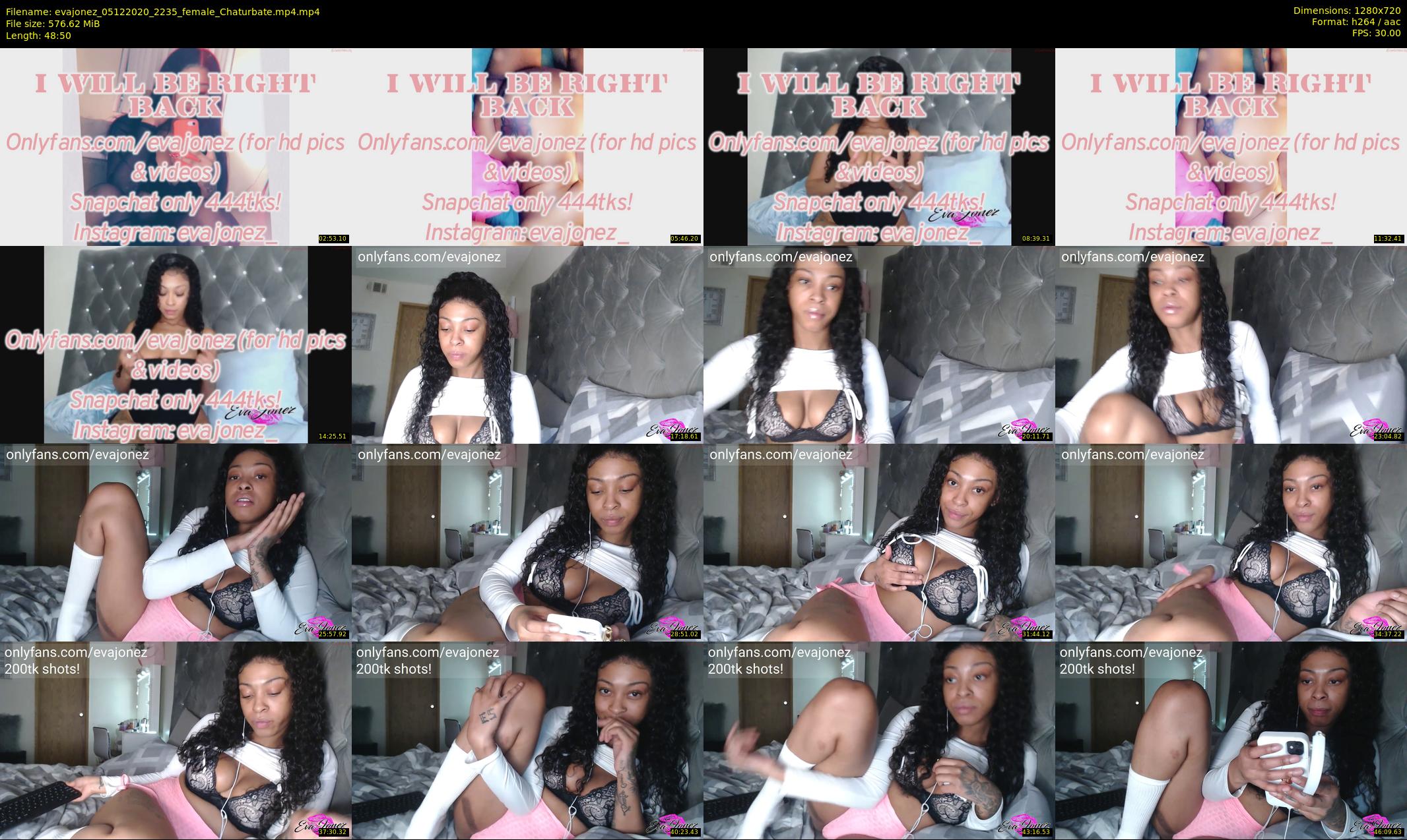 evajonez — 49 minute Chaturbate female cam show recording, 720p, Dec 5, 2020