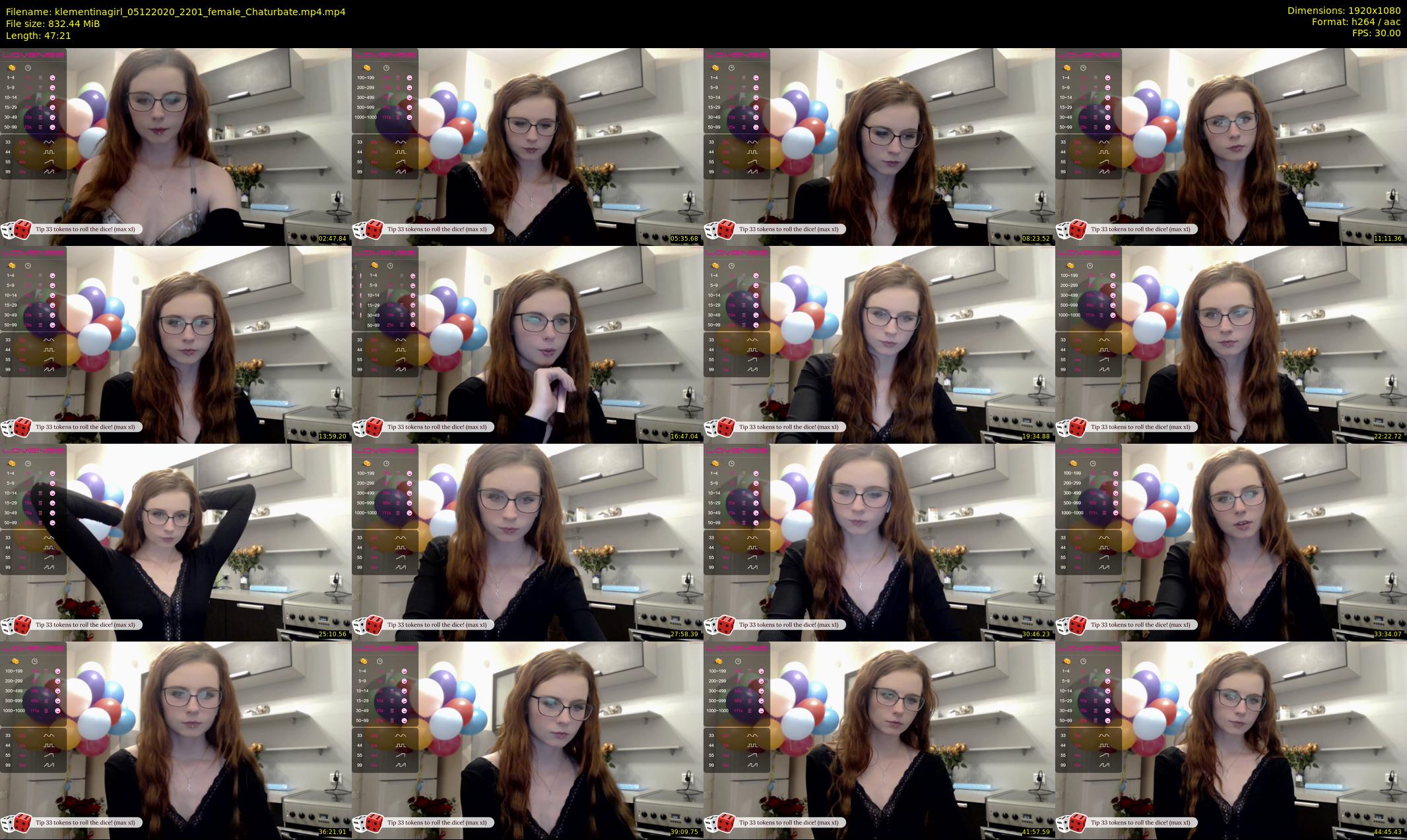 klementinagirl — 48 minute Chaturbate female cam show recording, 1080p, Dec 5, 2020