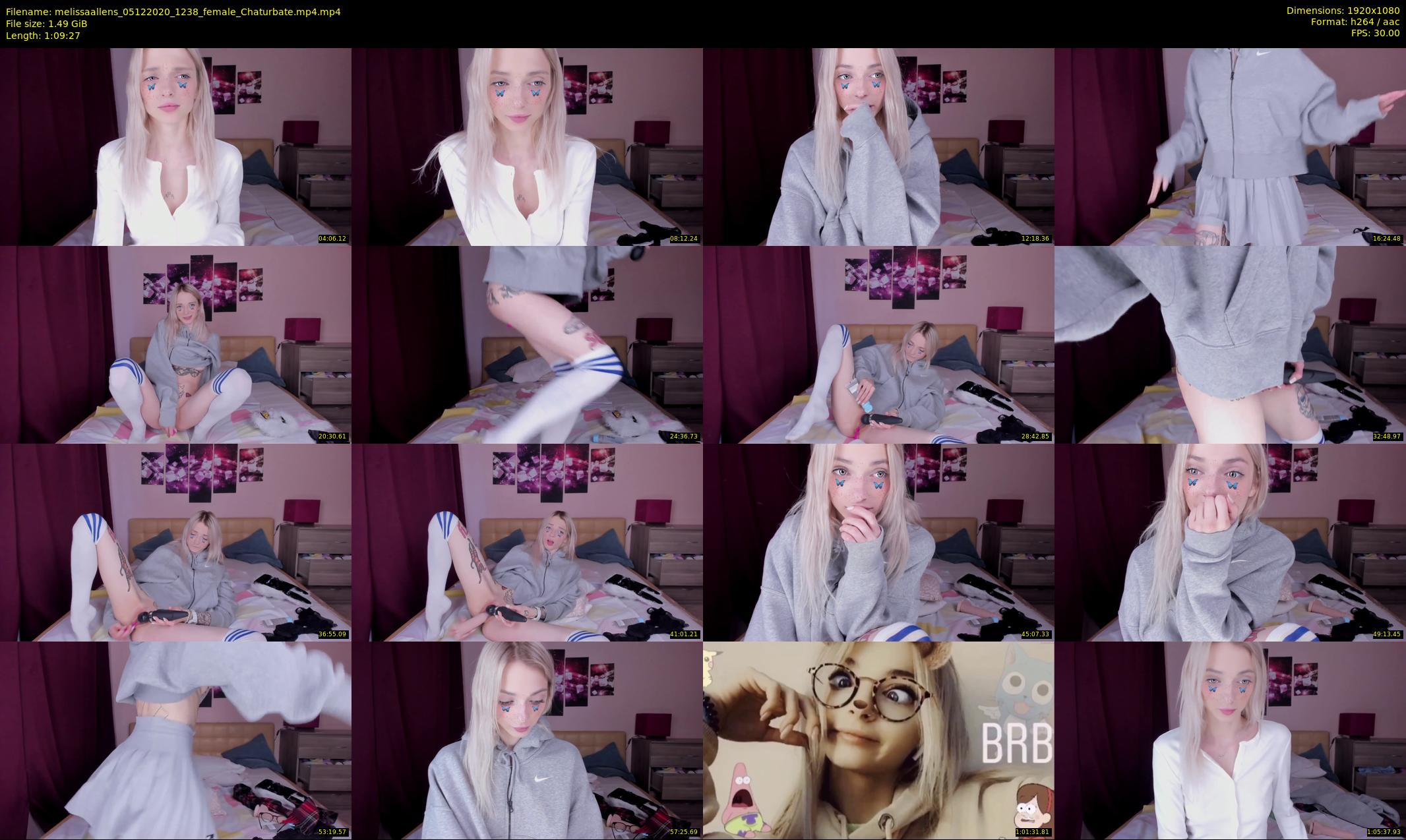 melissaallens — 70 minute Chaturbate female cam show recording, 1080p, Dec 5, 2020